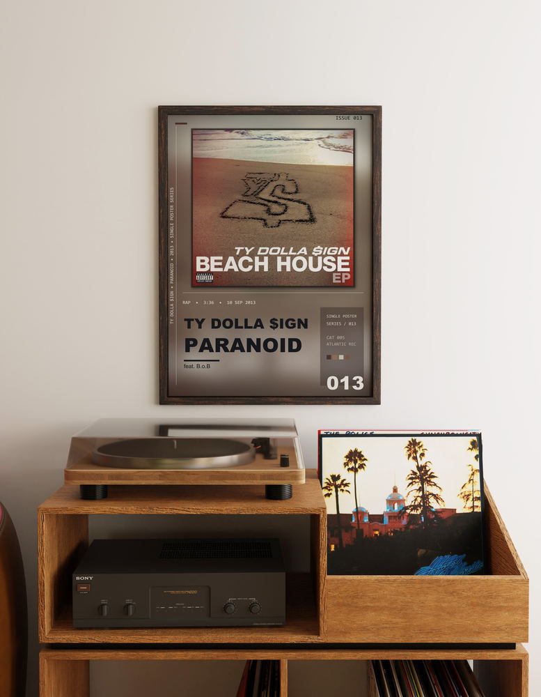 Music poster: Ty Dolla ign - Paranoid feat BoB