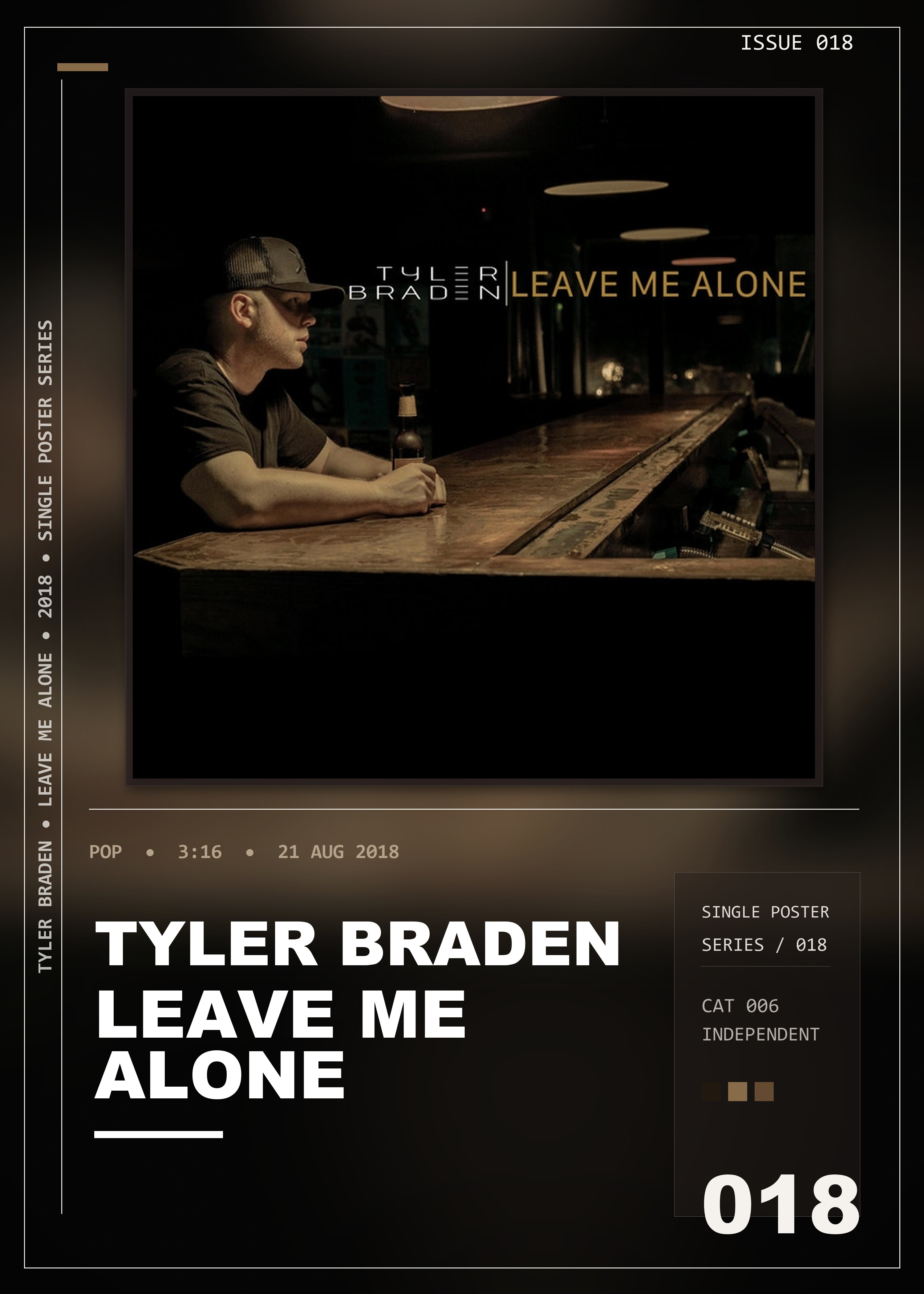Music poster: Tyler Braden - Leave Me Alone