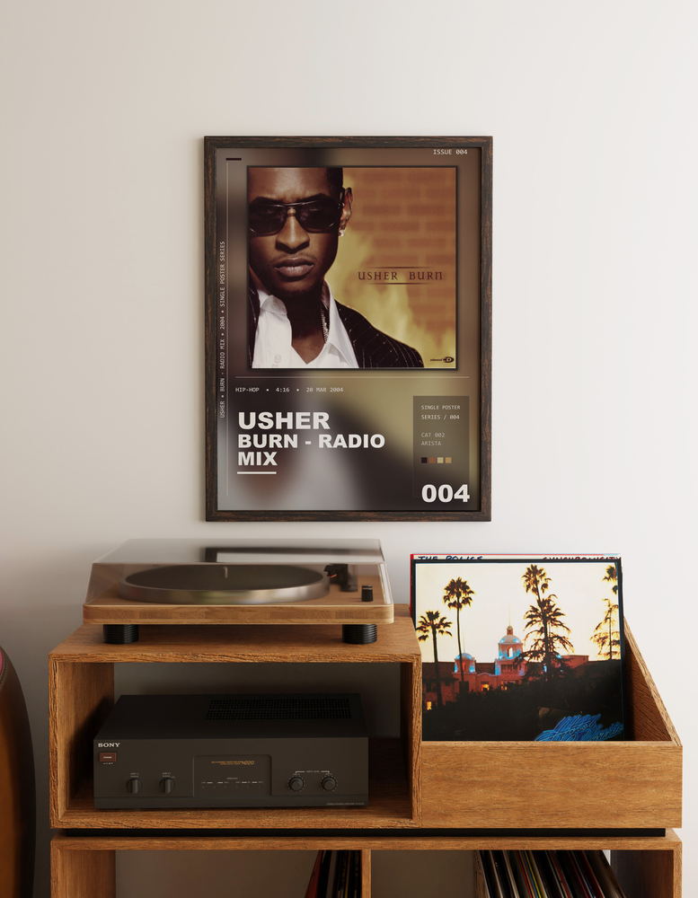 Music poster: Usher - Burn - Radio Mix