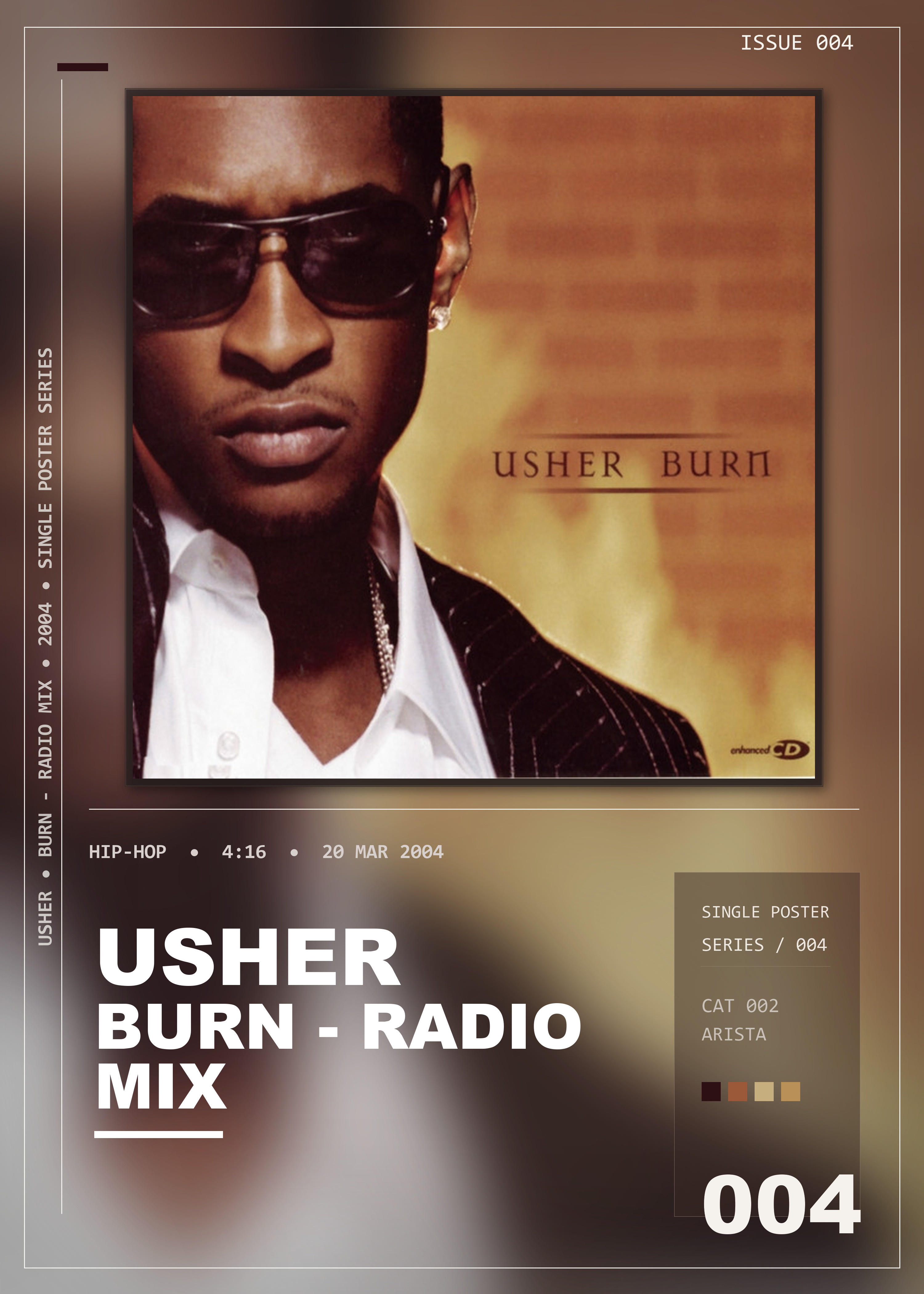 Music poster: Usher - Burn - Radio Mix