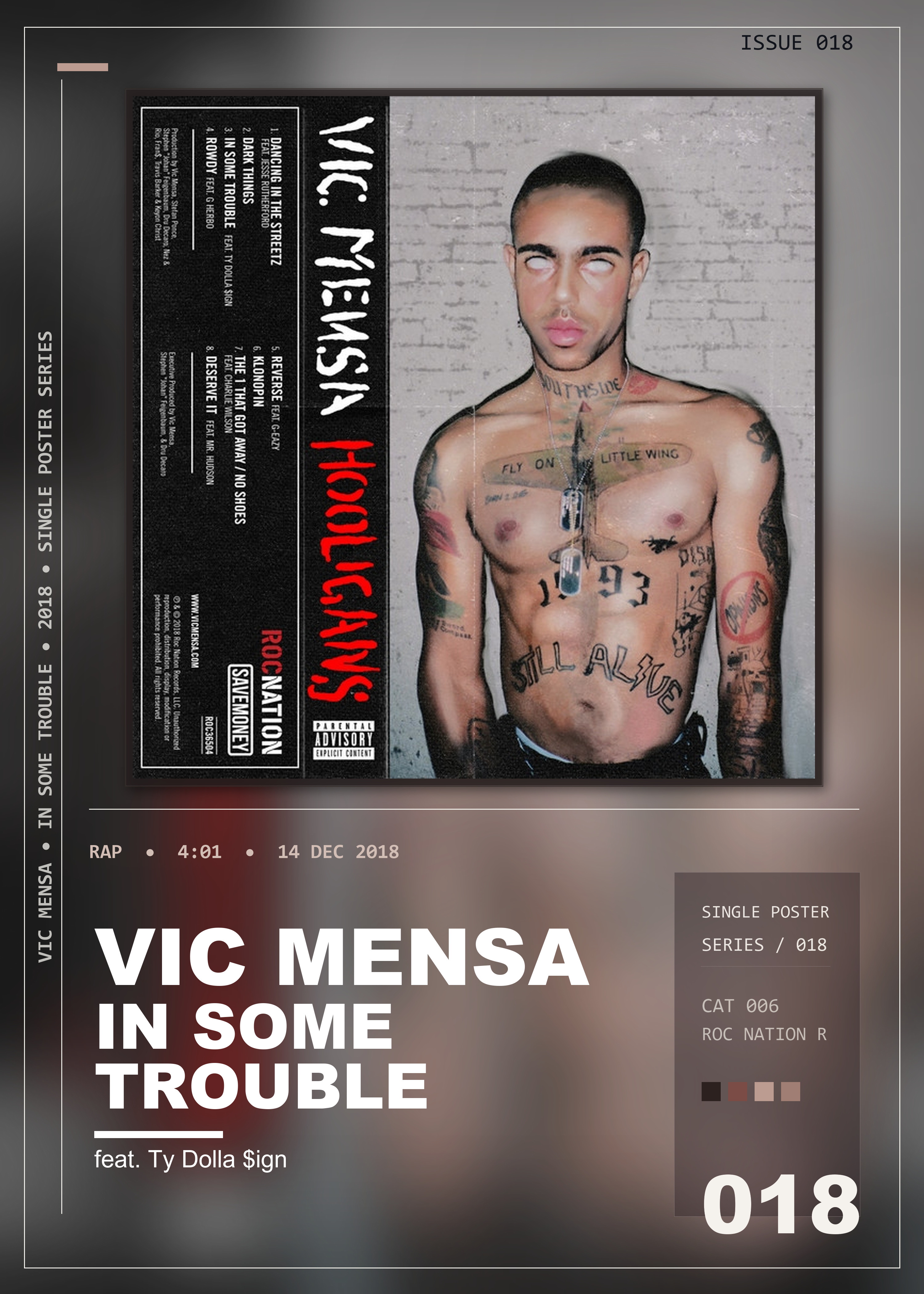 Music poster: Vic Mensa - In Some Trouble feat Ty Dolla ign
