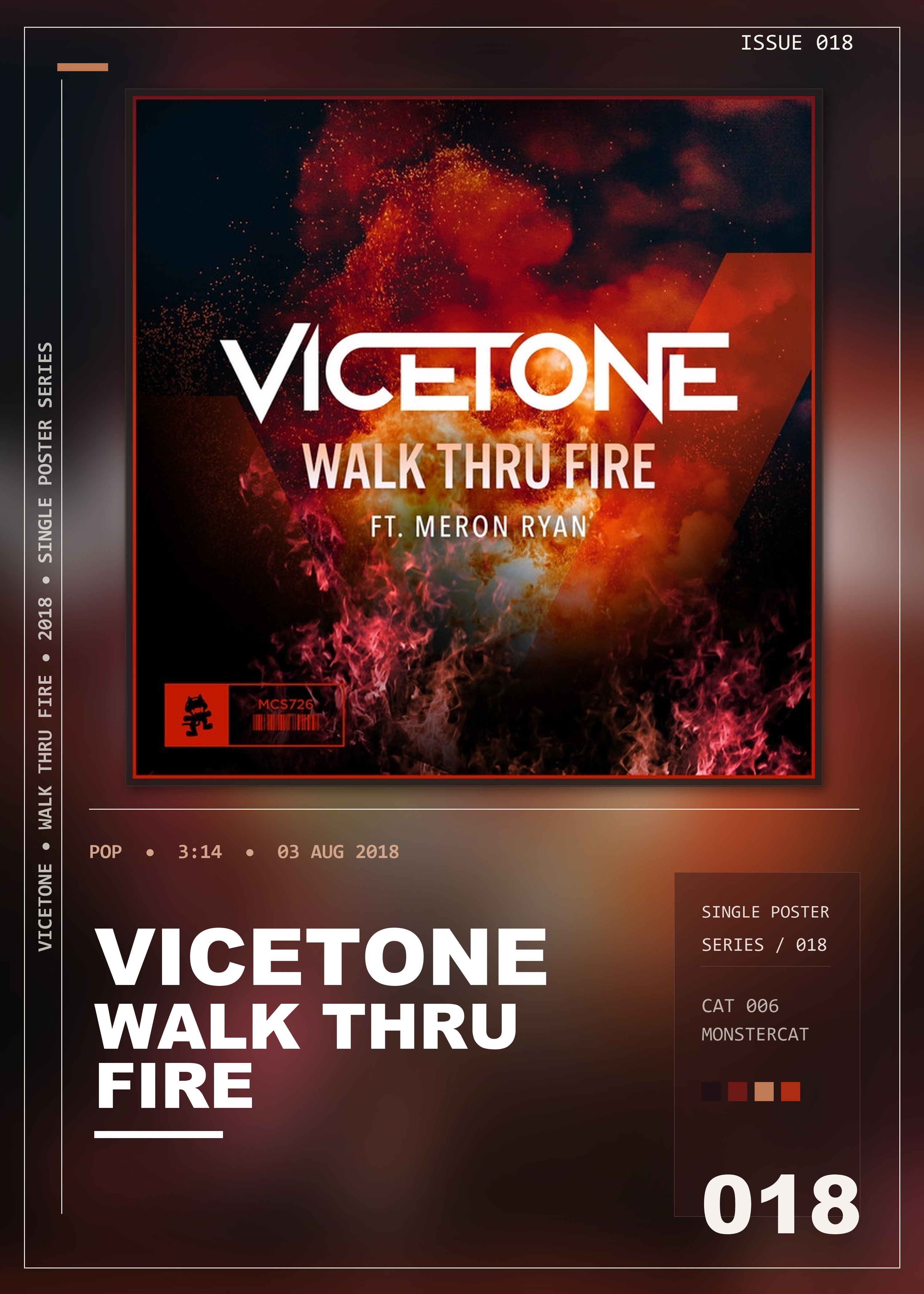 Music poster: Vicetone - Walk Thru Fire