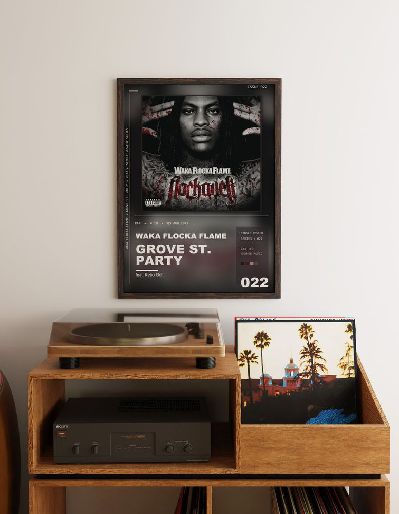 Music poster: Waka Flocka Flame - Grove St Party feat Kebo Gotti