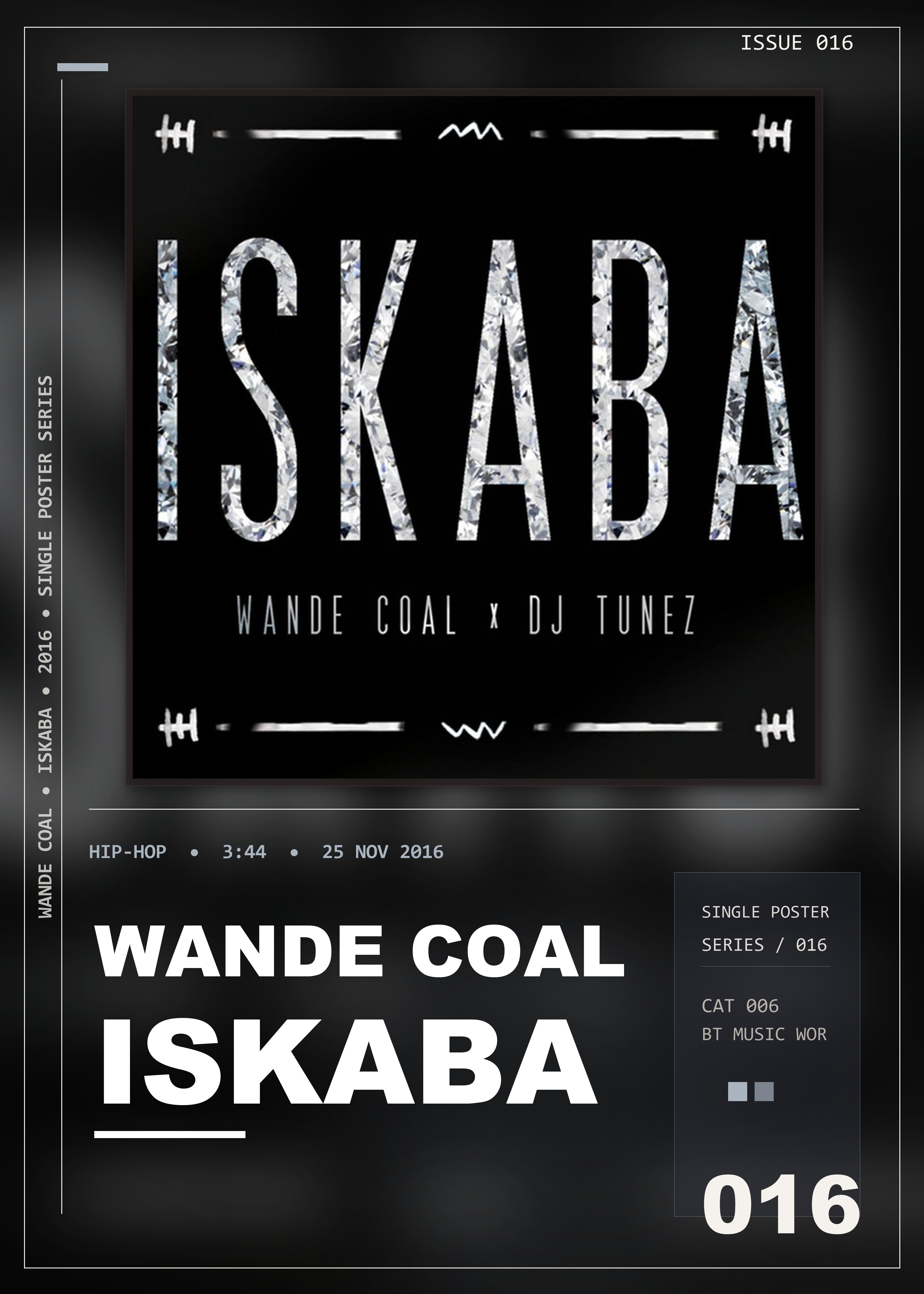 Music poster: Wande Coal - Iskaba