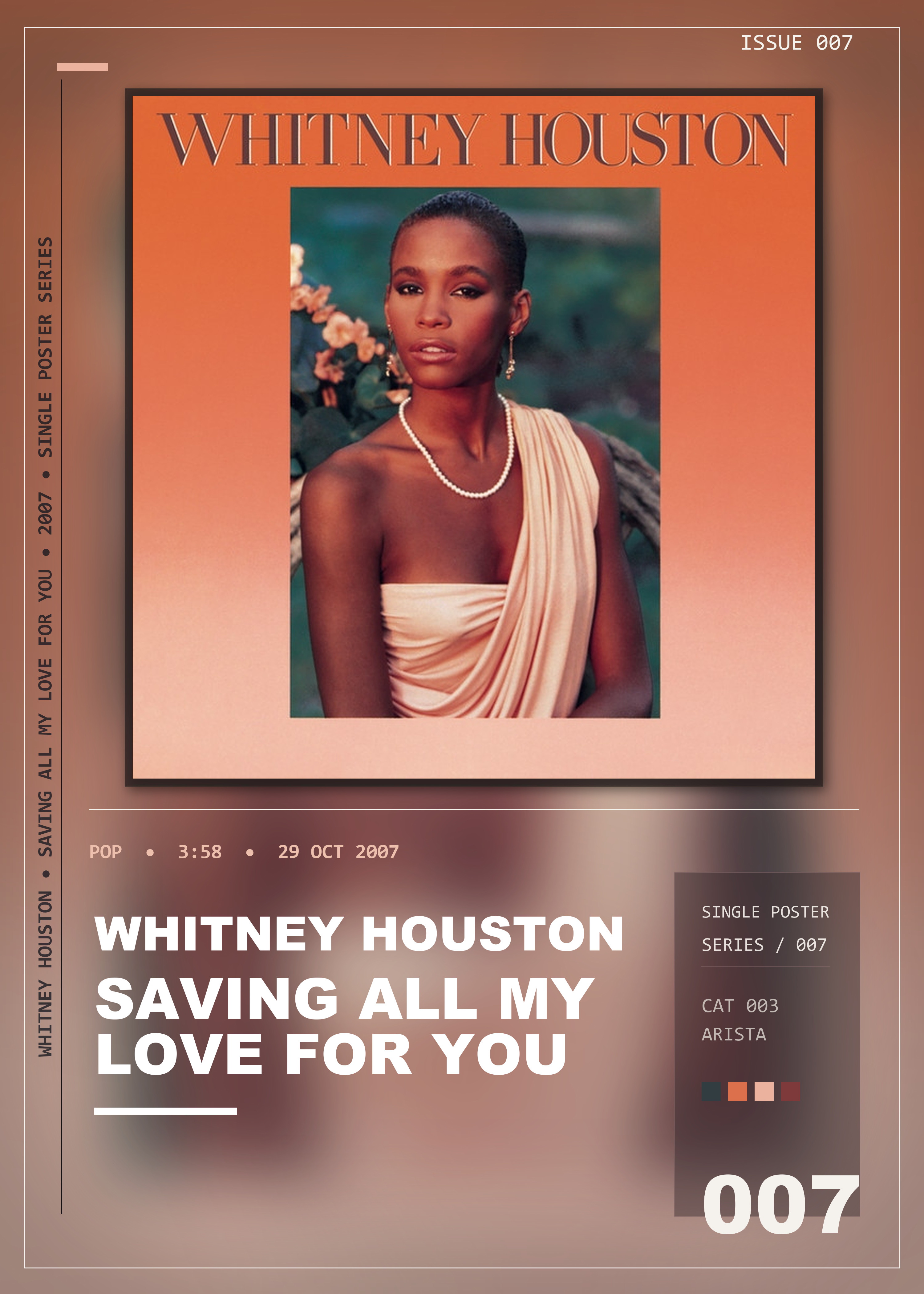 Music poster: Whitney Houston - Saving All My Love for You