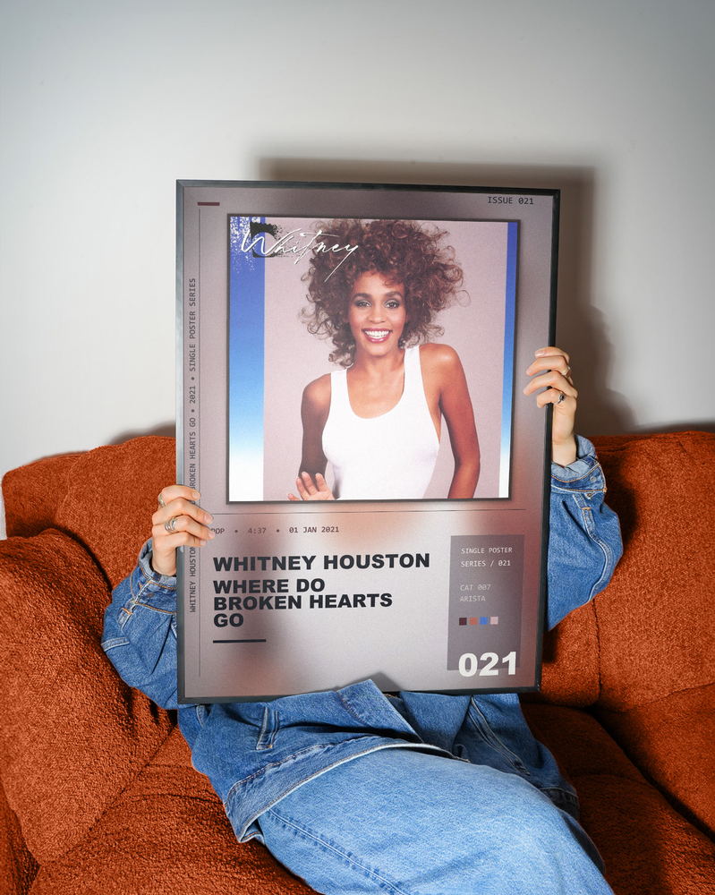 Music poster: Whitney Houston - Where Do Broken Hearts Go