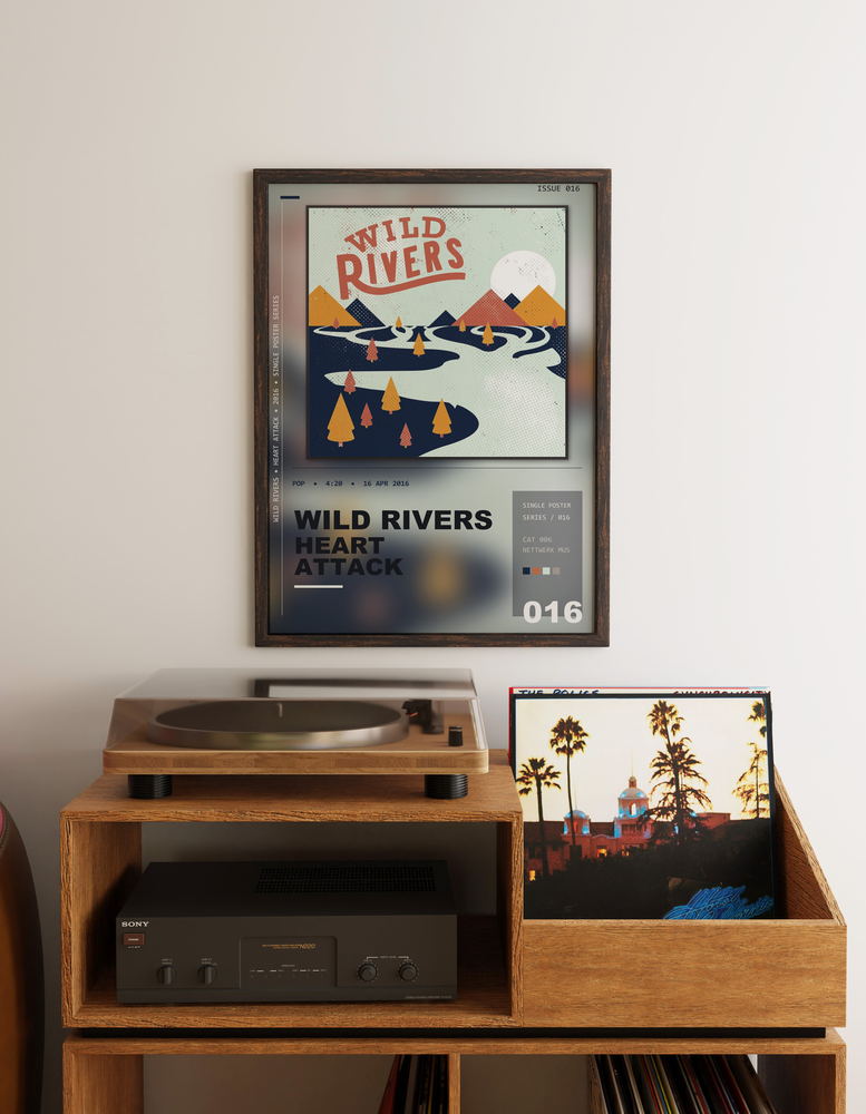 Music poster: Wild Rivers - Heart Attack