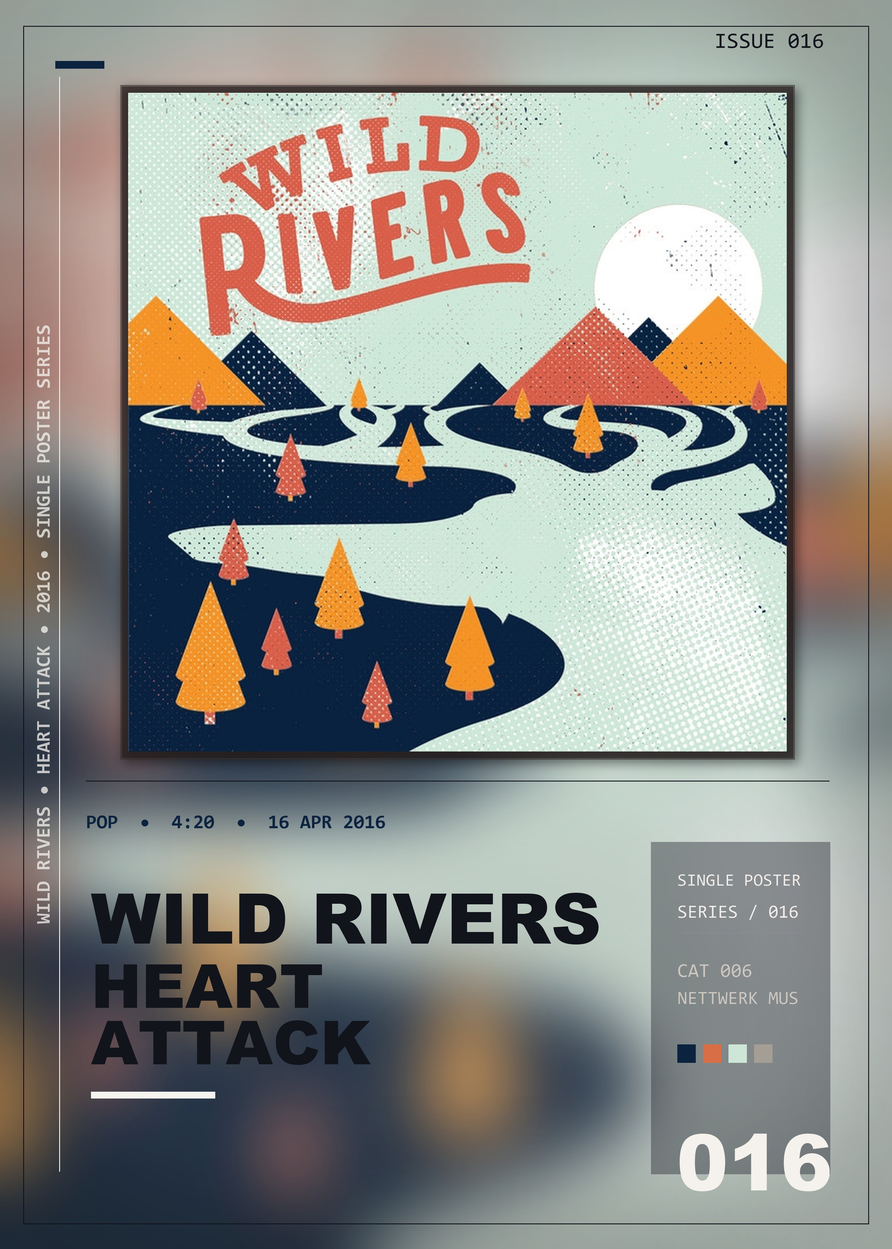 Music poster: Wild Rivers - Heart Attack