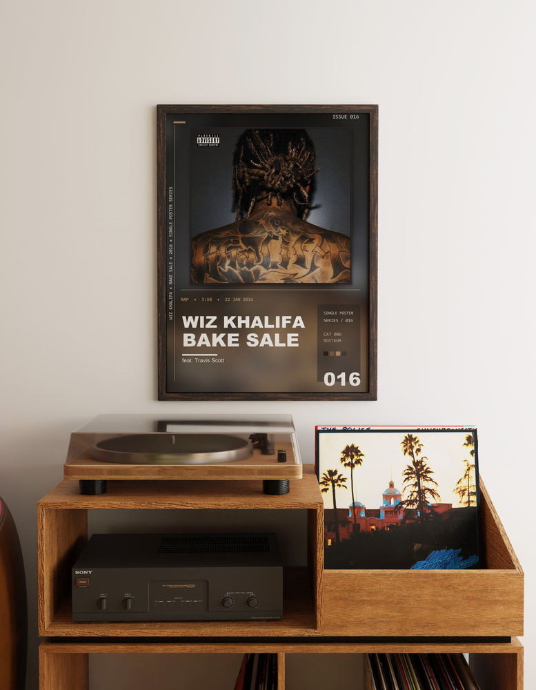 Music poster: Wiz Khalifa - Bake Sale feat Travis Scott