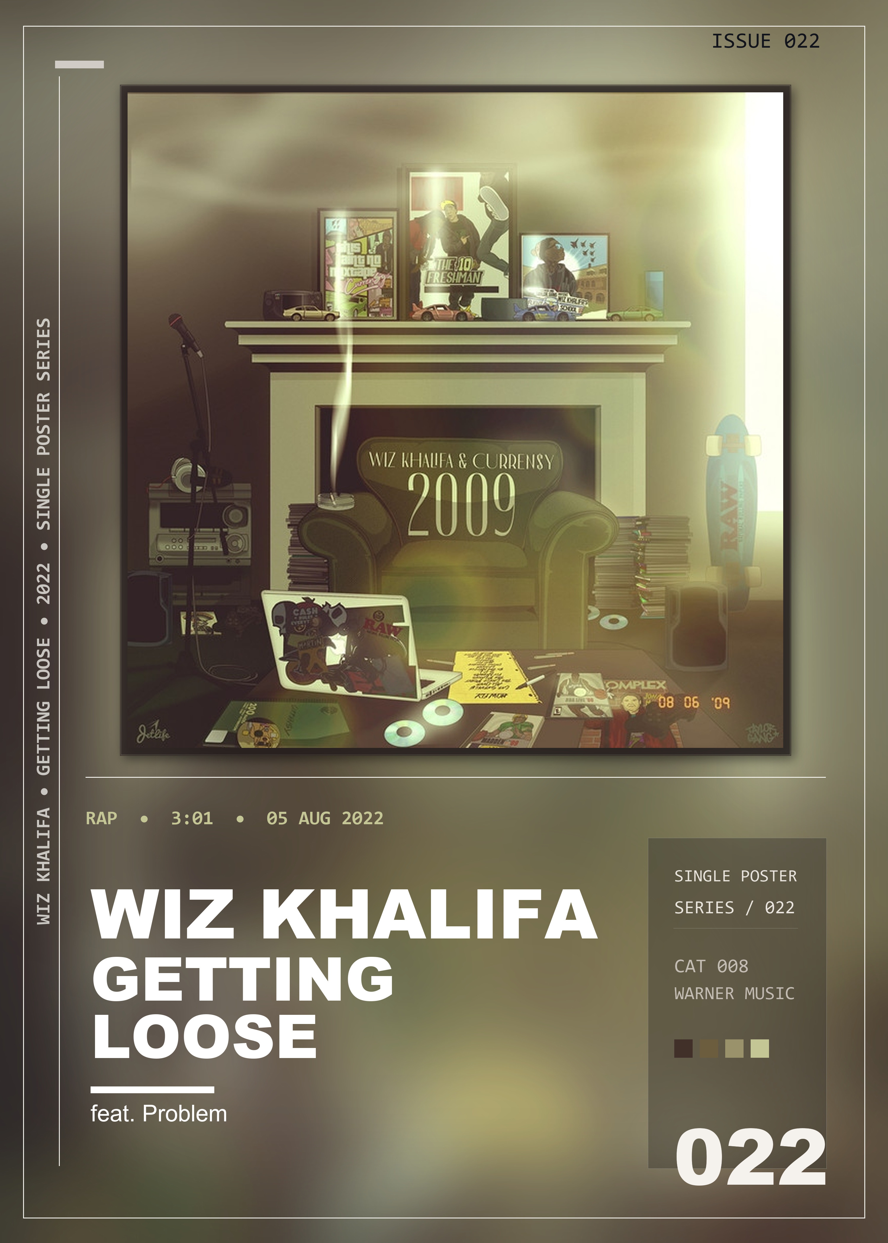 Music poster: Wiz Khalifa - Getting Loose feat Problem