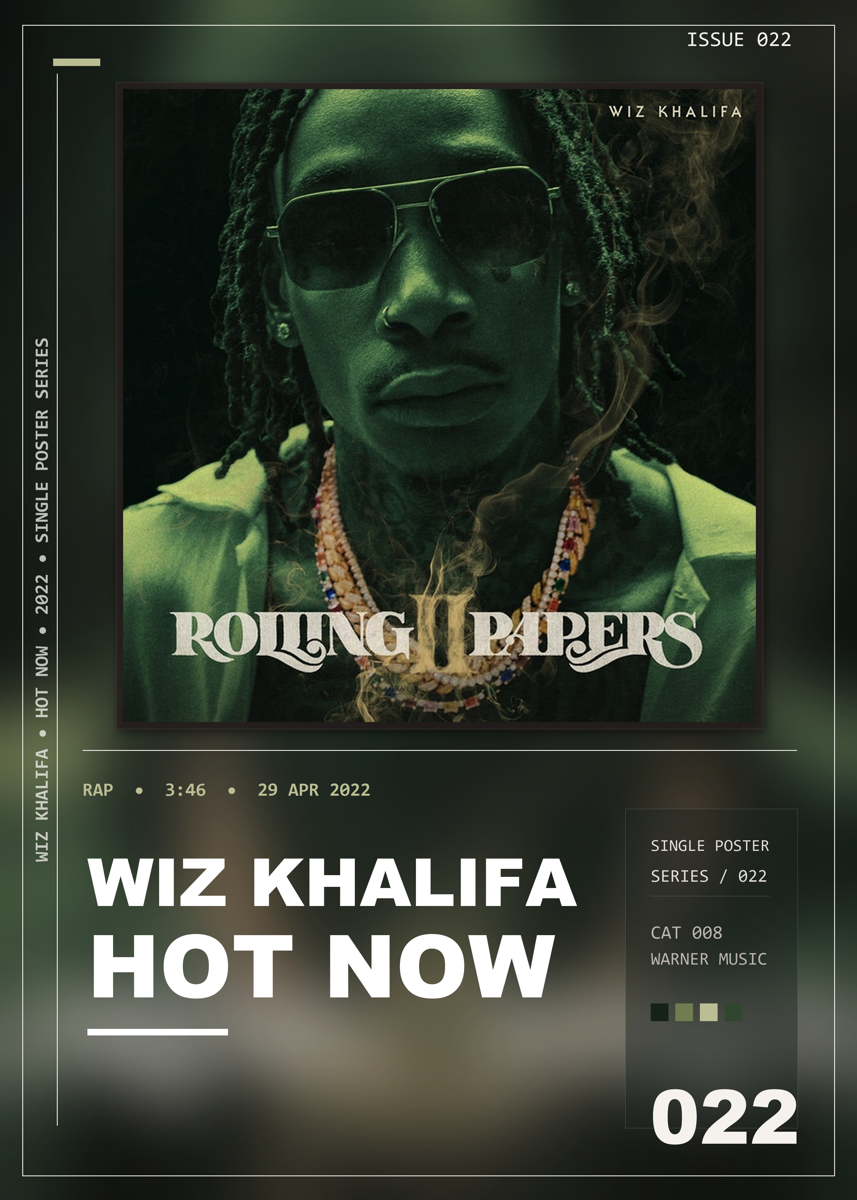 Music poster: Wiz Khalifa - Hot Now