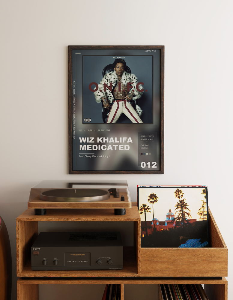 Music poster: Wiz Khalifa - Medicated - feat Chevy Woods Juicy J