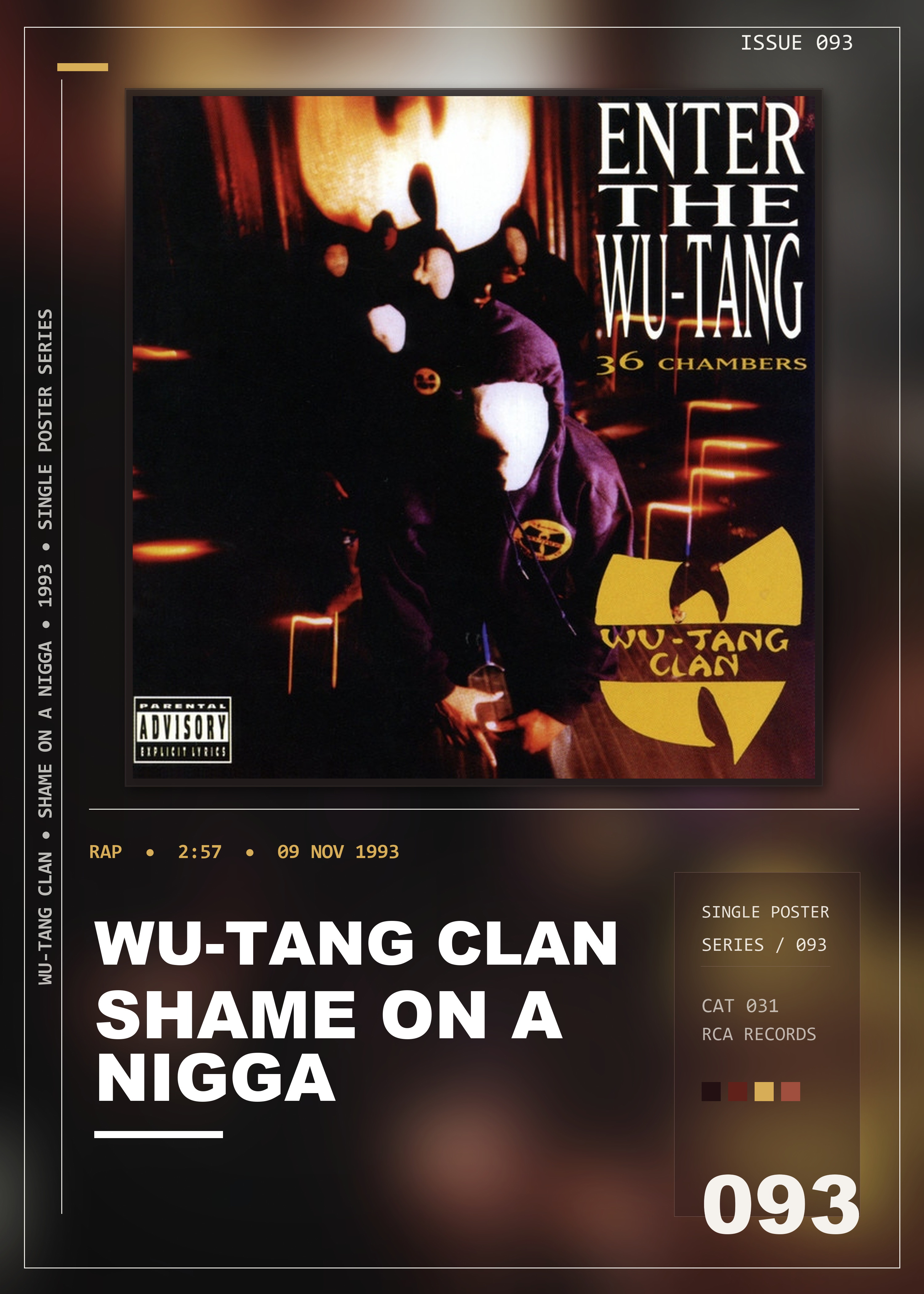Music poster: Wu-Tang Clan - Shame On a Nigga