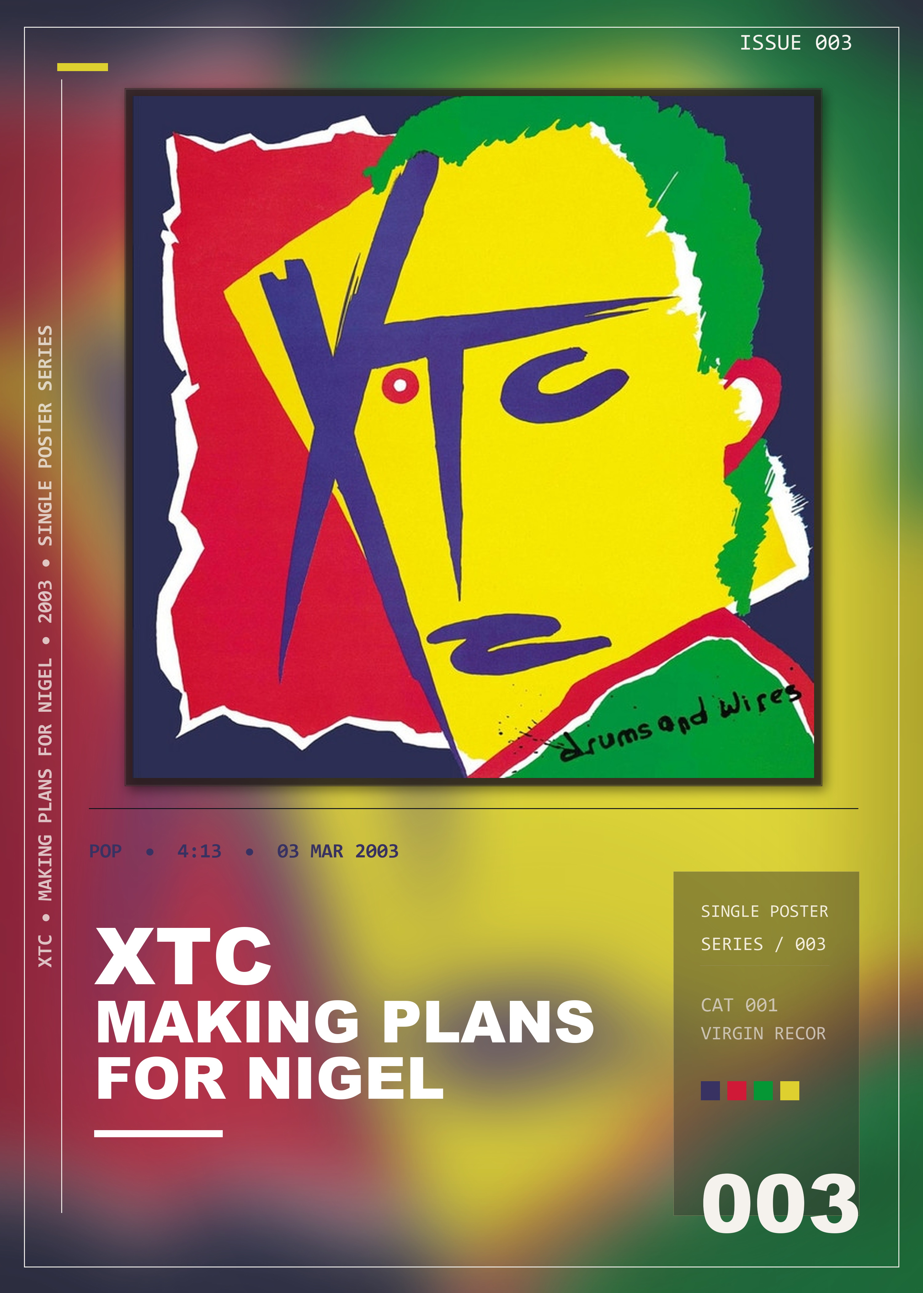 Music poster: XTC - Making Plans For Nigel