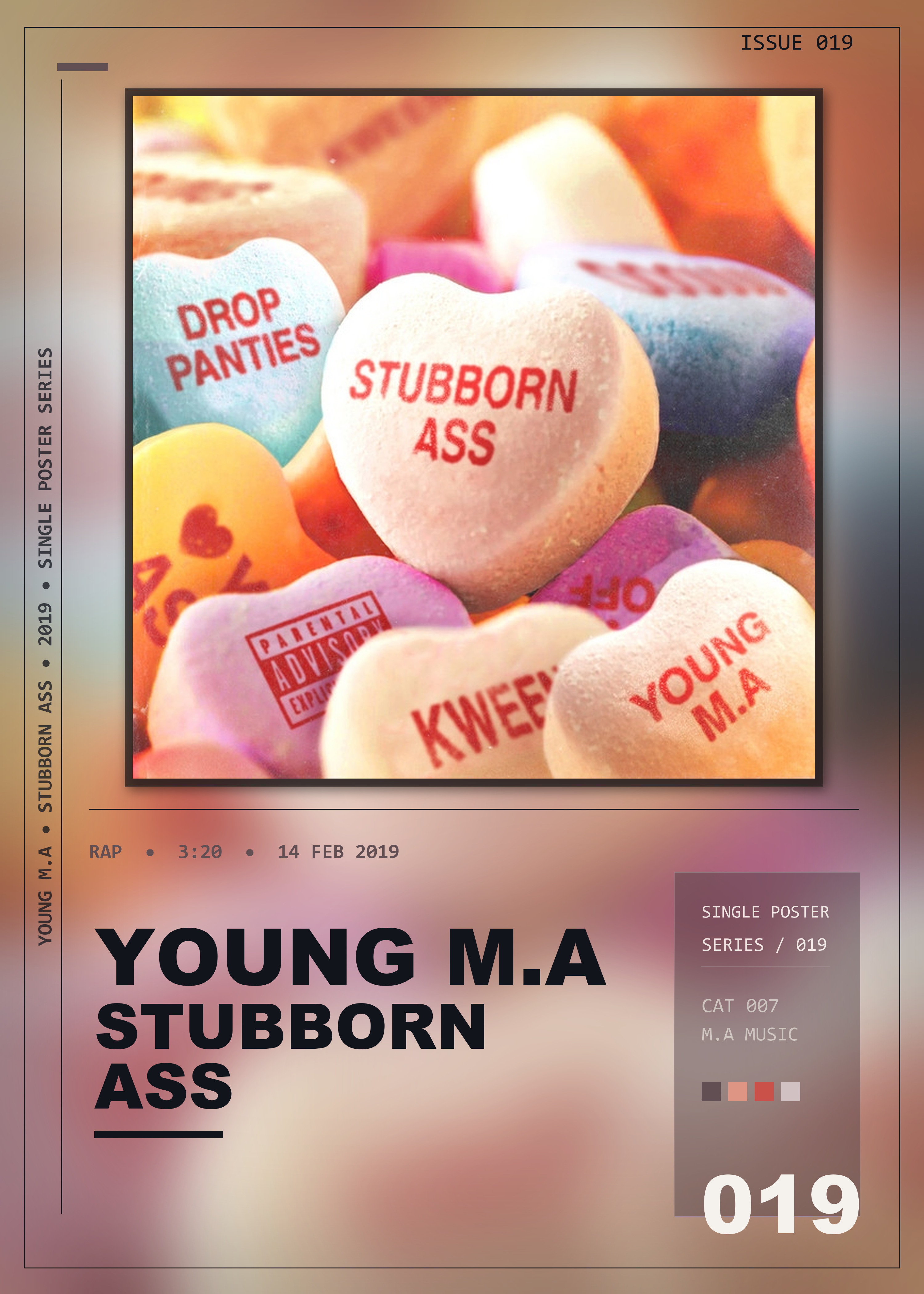 Music poster: Young MA - Stubborn Ass