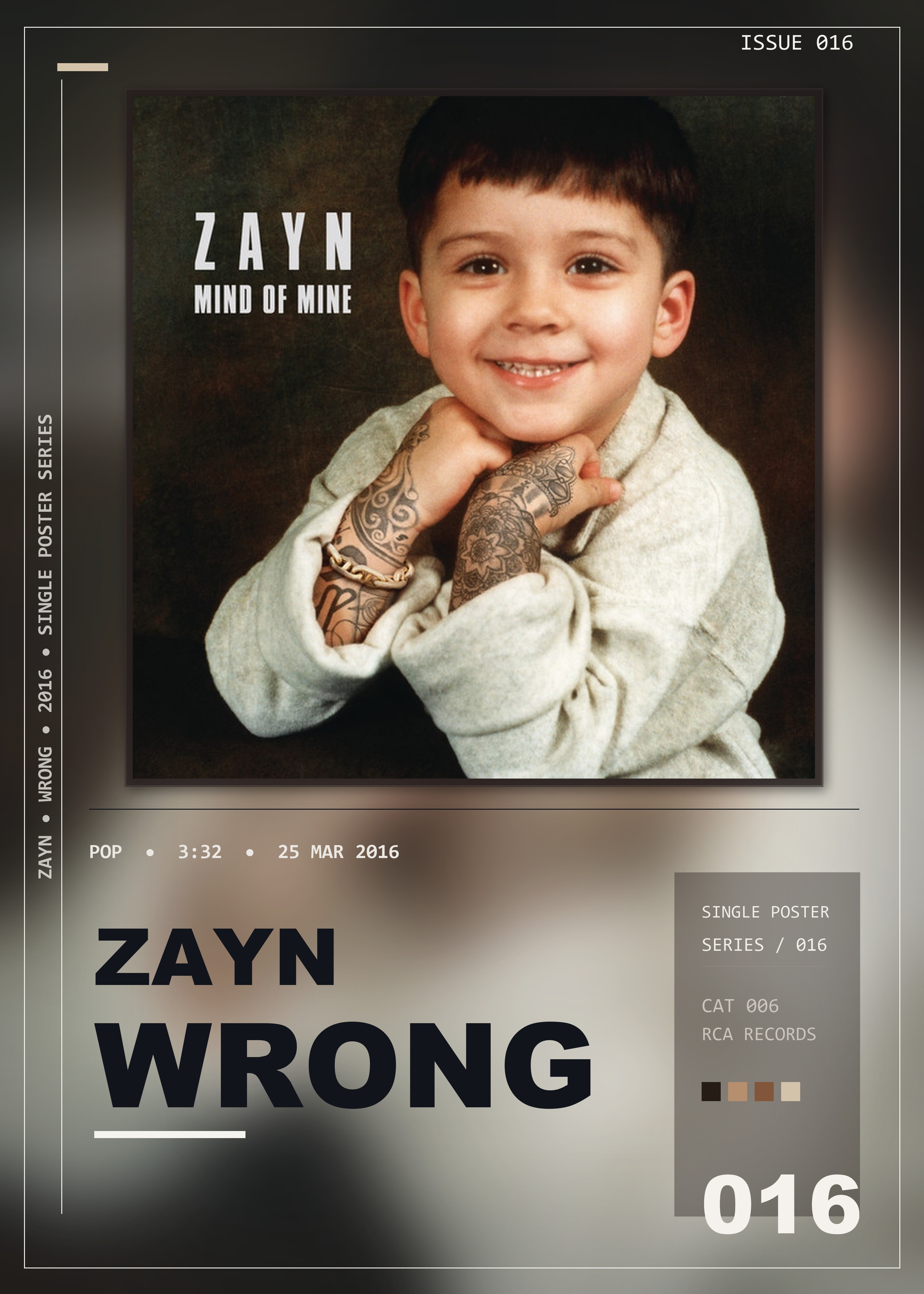Music poster: ZAYN - wRoNg