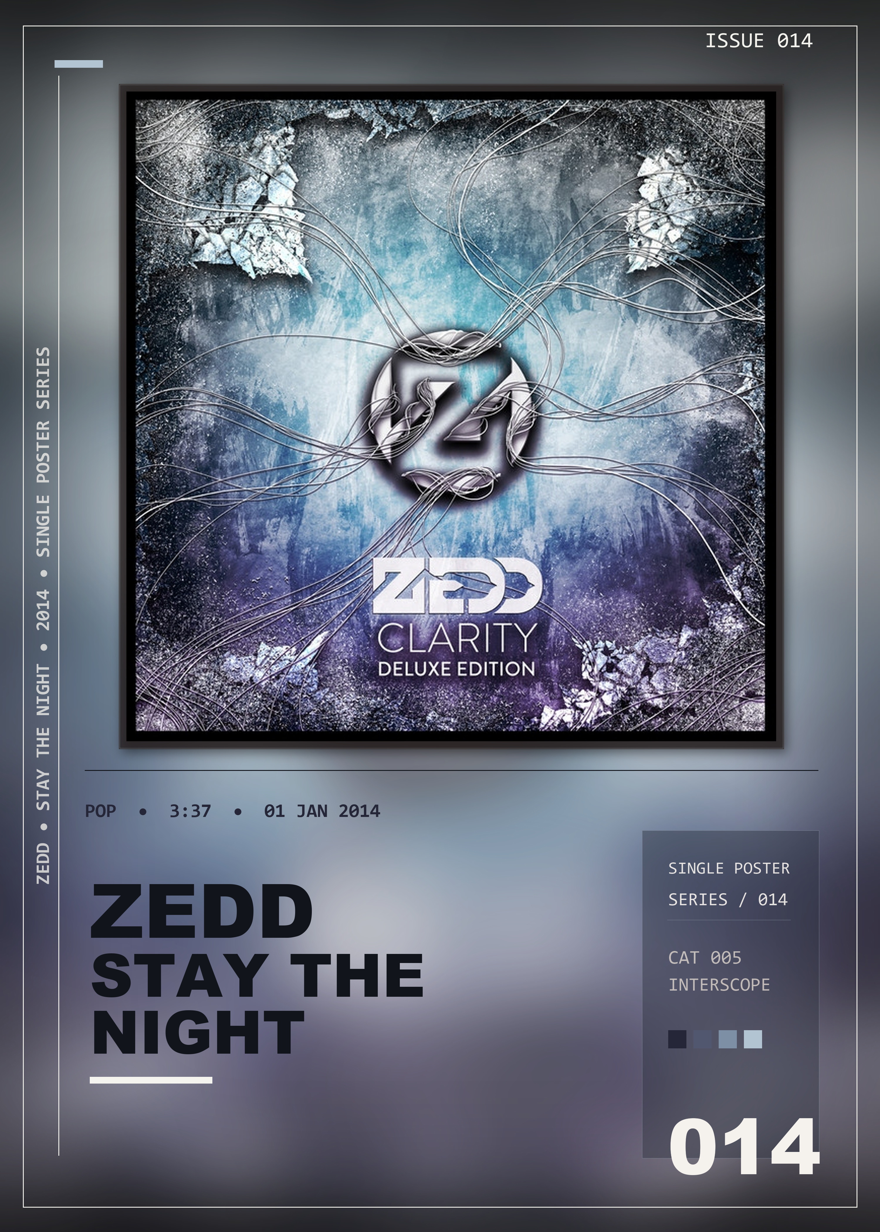 Music poster: Zedd - Stay The Night - Featuring Hayley Williams Of Paramore
