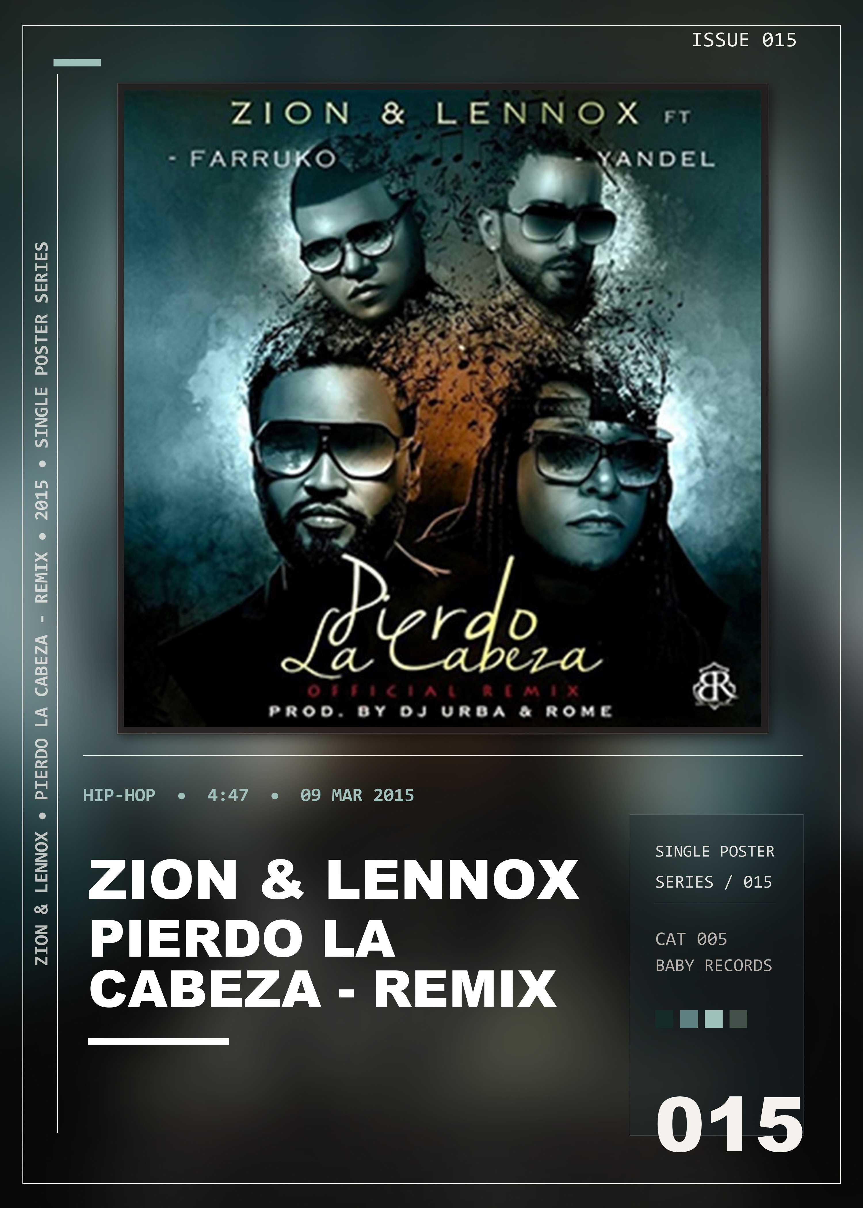 Music poster: Zion Lennox - Pierdo la Cabeza - Remix