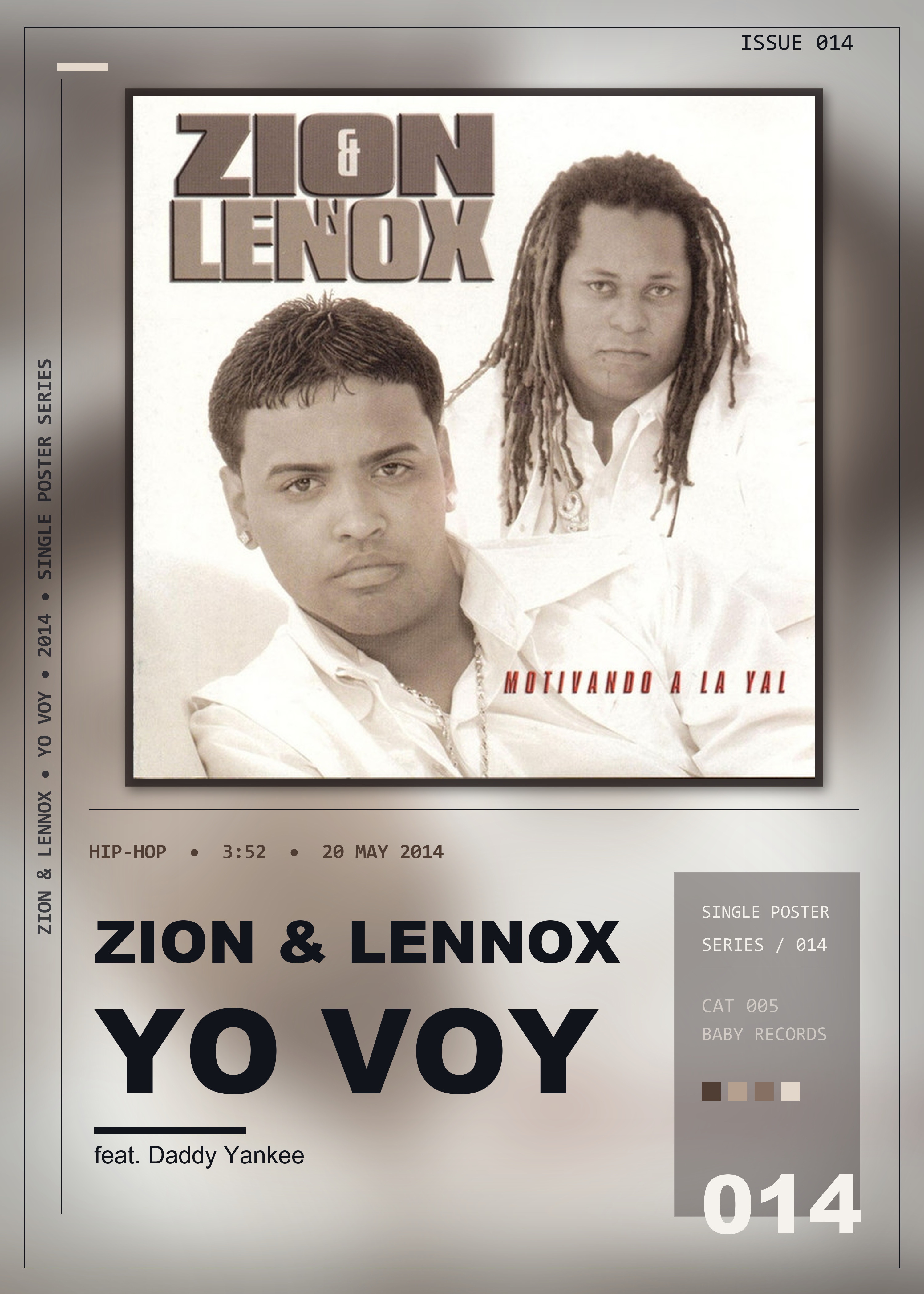 Music poster: Zion Lennox - Yo Voy feat Daddy Yankee