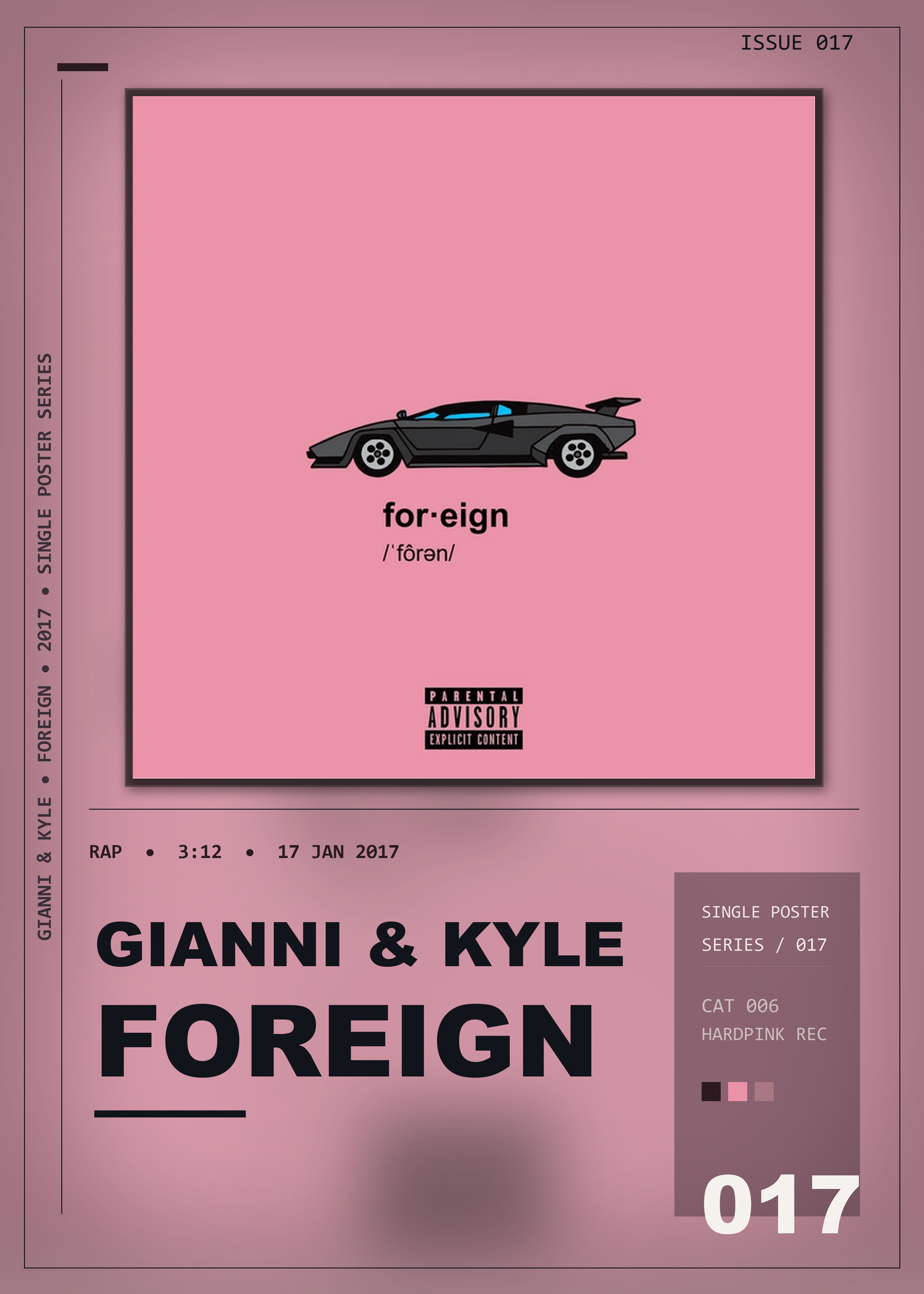 Music poster: gianni kyle - foreign