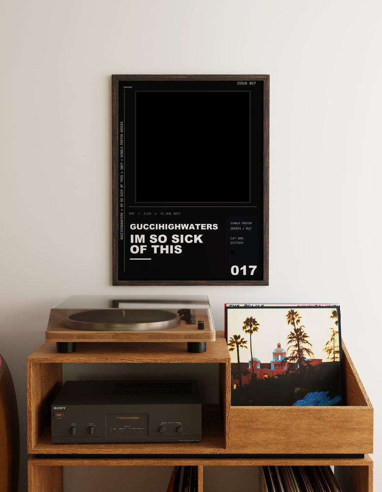 Music poster: guccihighwaters - im so sick of this