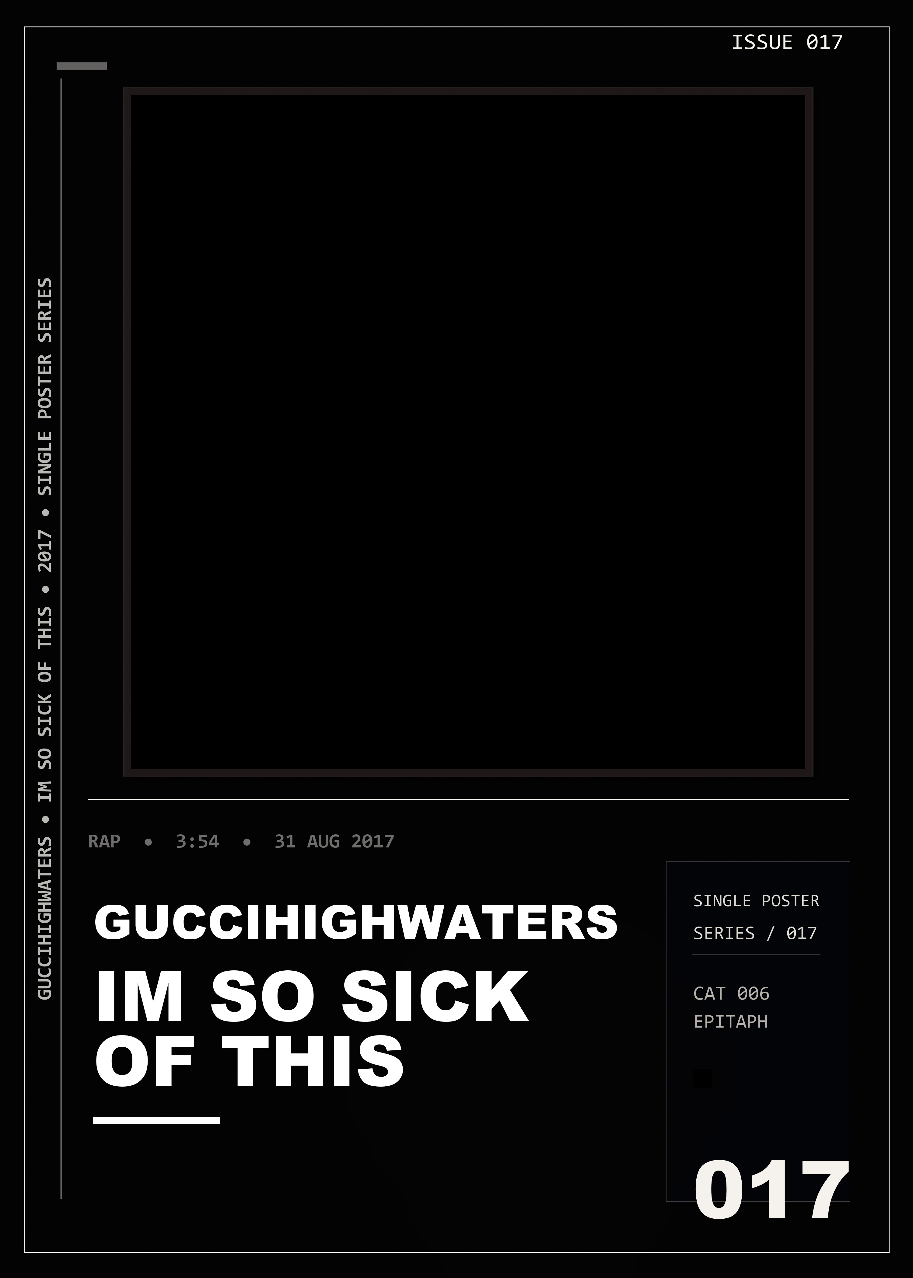 Music poster: guccihighwaters - im so sick of this