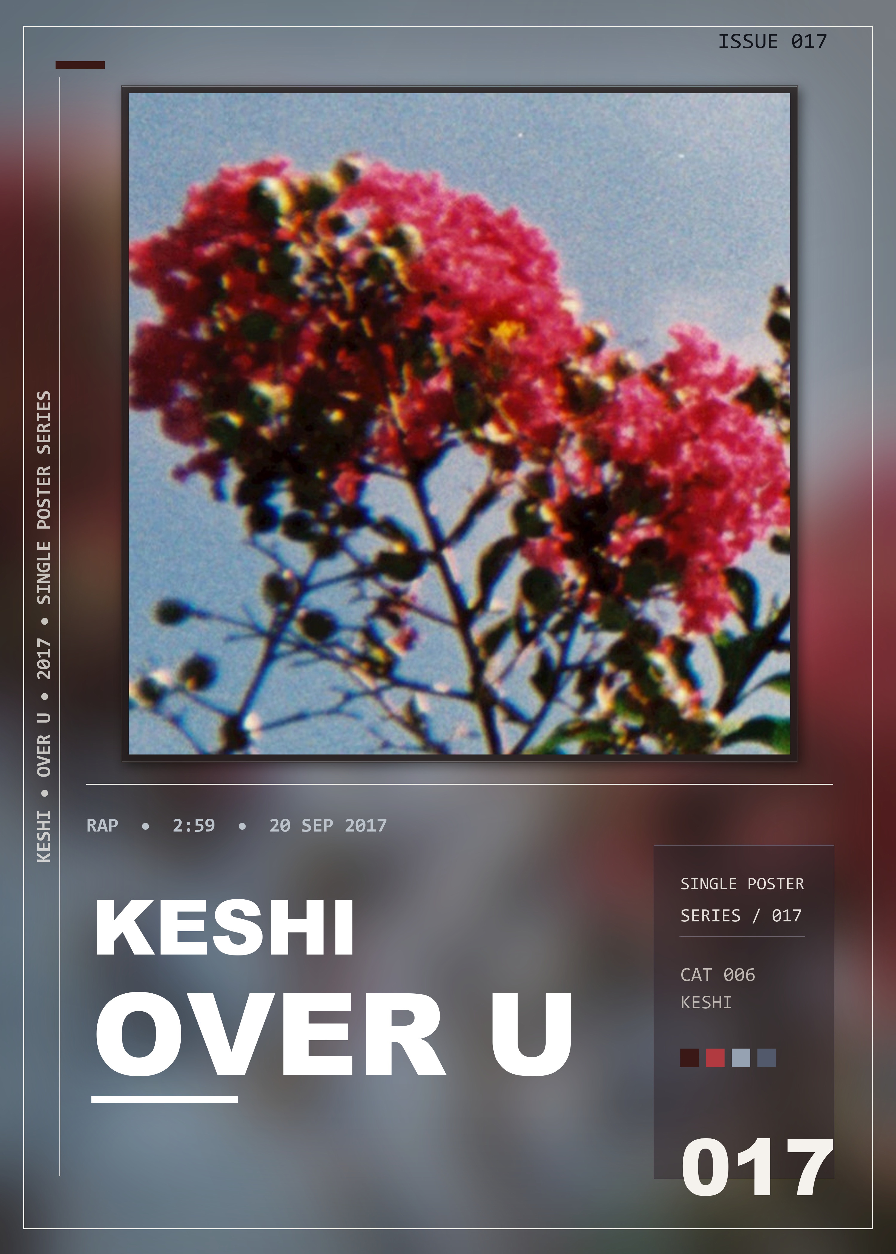 Music poster: keshi - over u