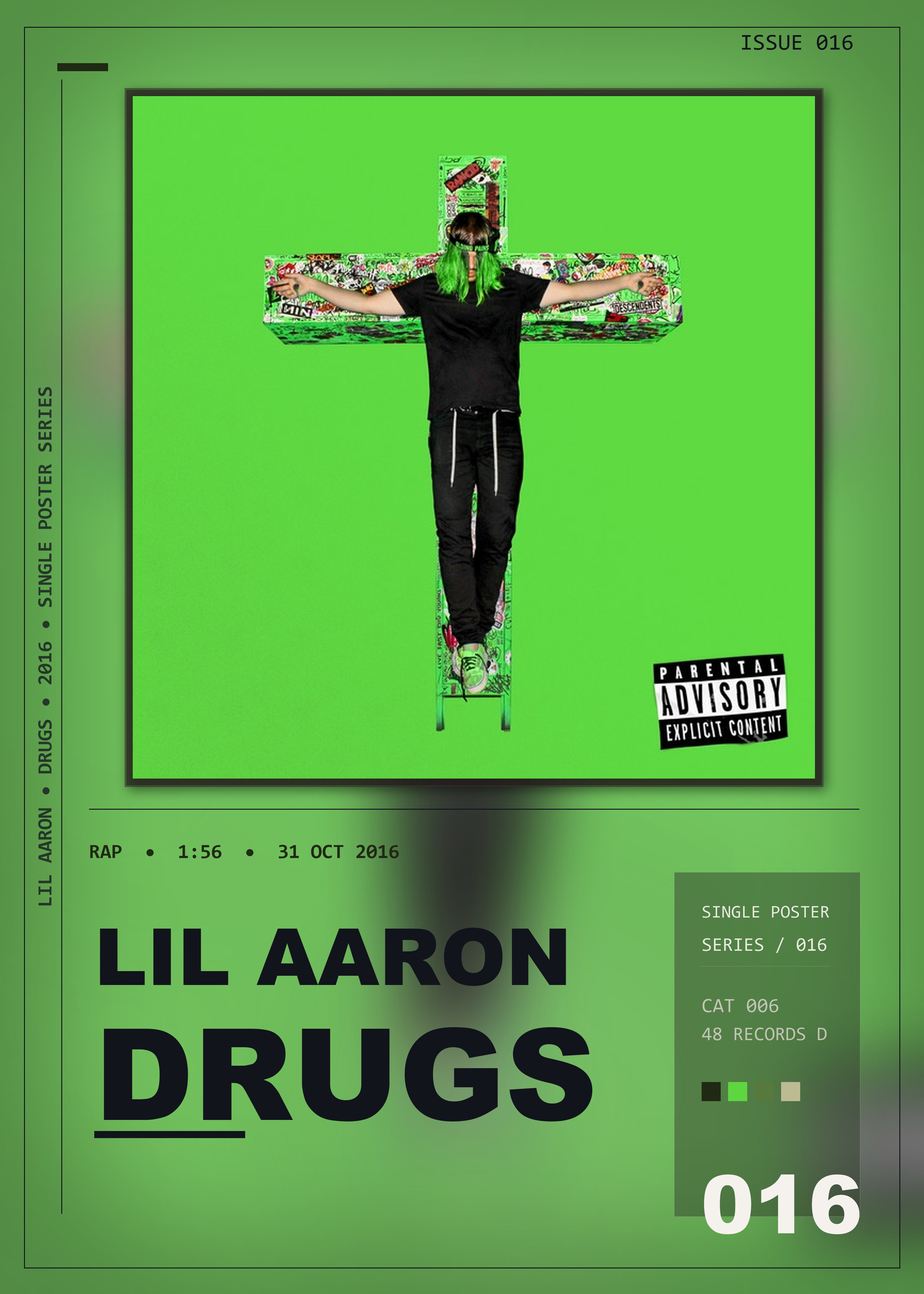 Music poster: lil aaron - DRUGS