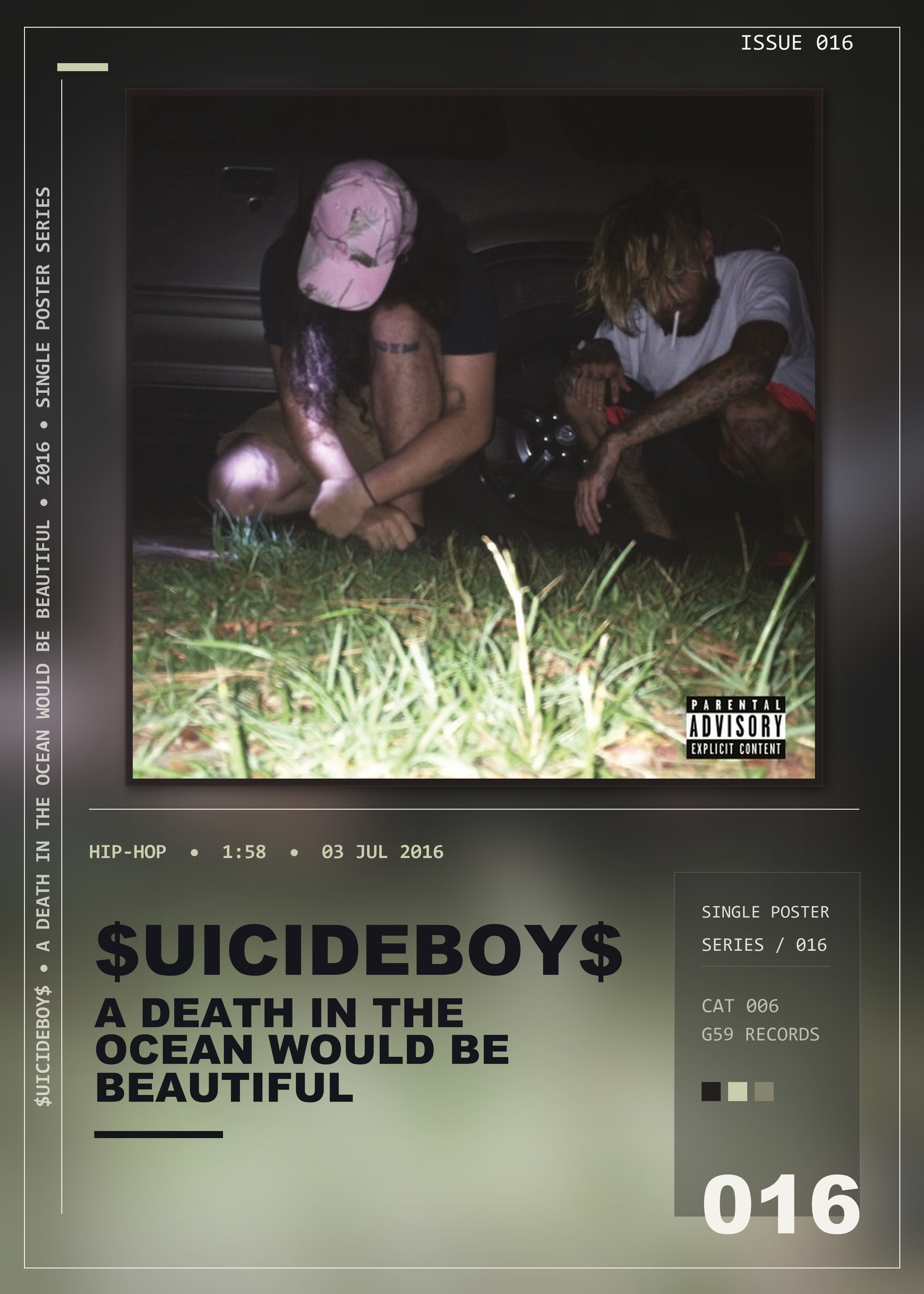 Music poster: uicideBoy - A Death In The Ocean Would Be Beautiful