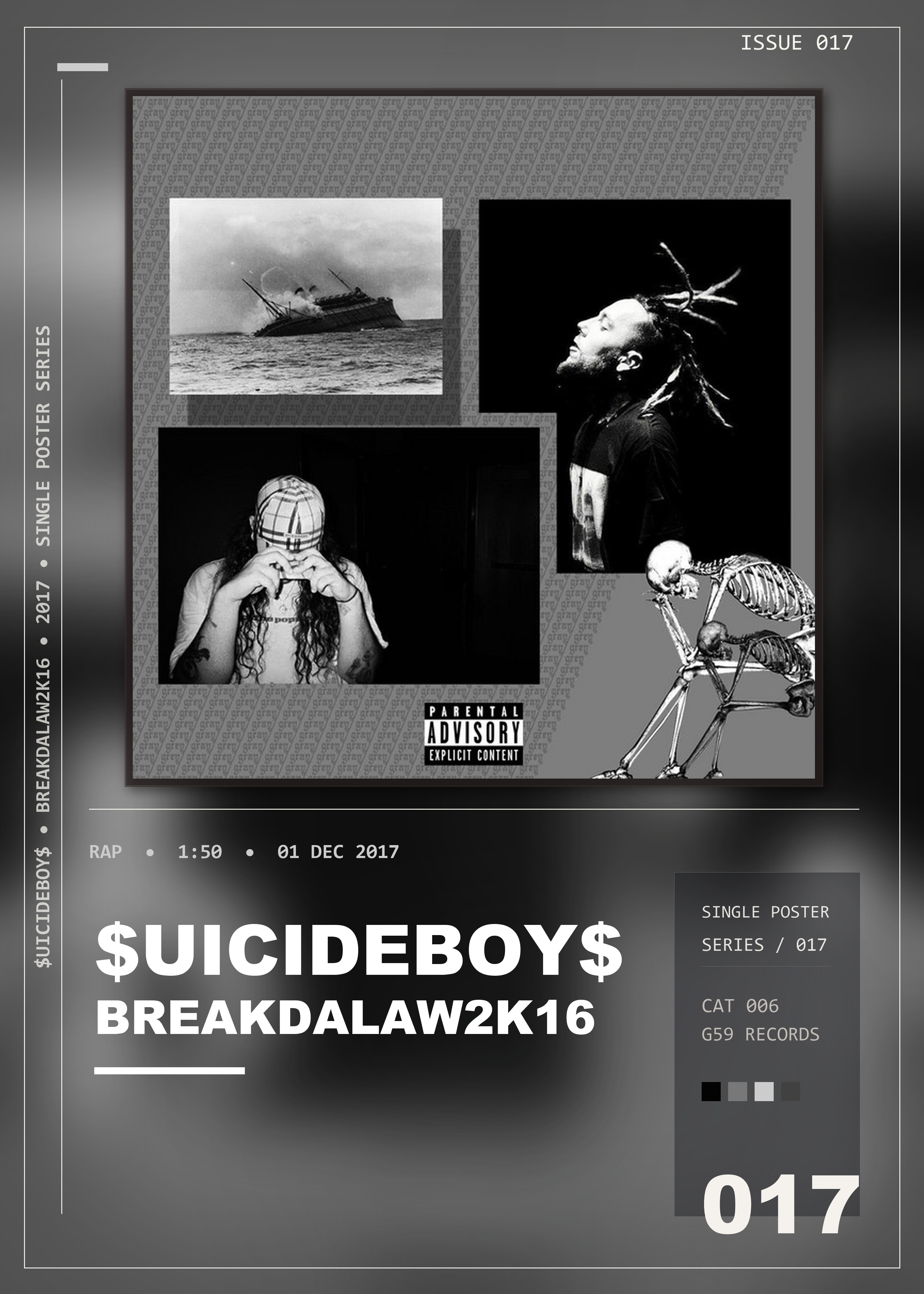 Music poster: uicideBoy - BREAKDALAW2K16