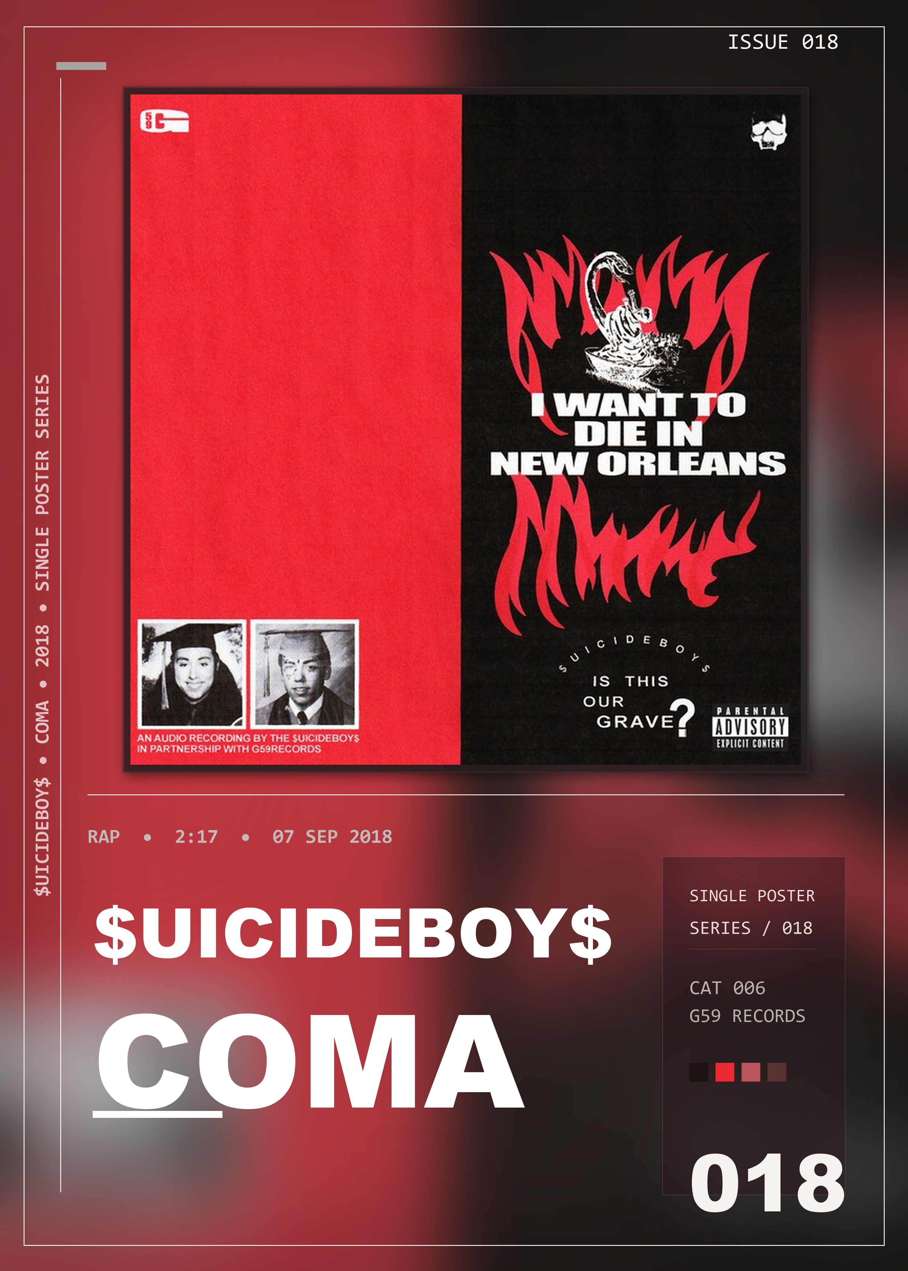 Music poster: uicideBoy - Coma