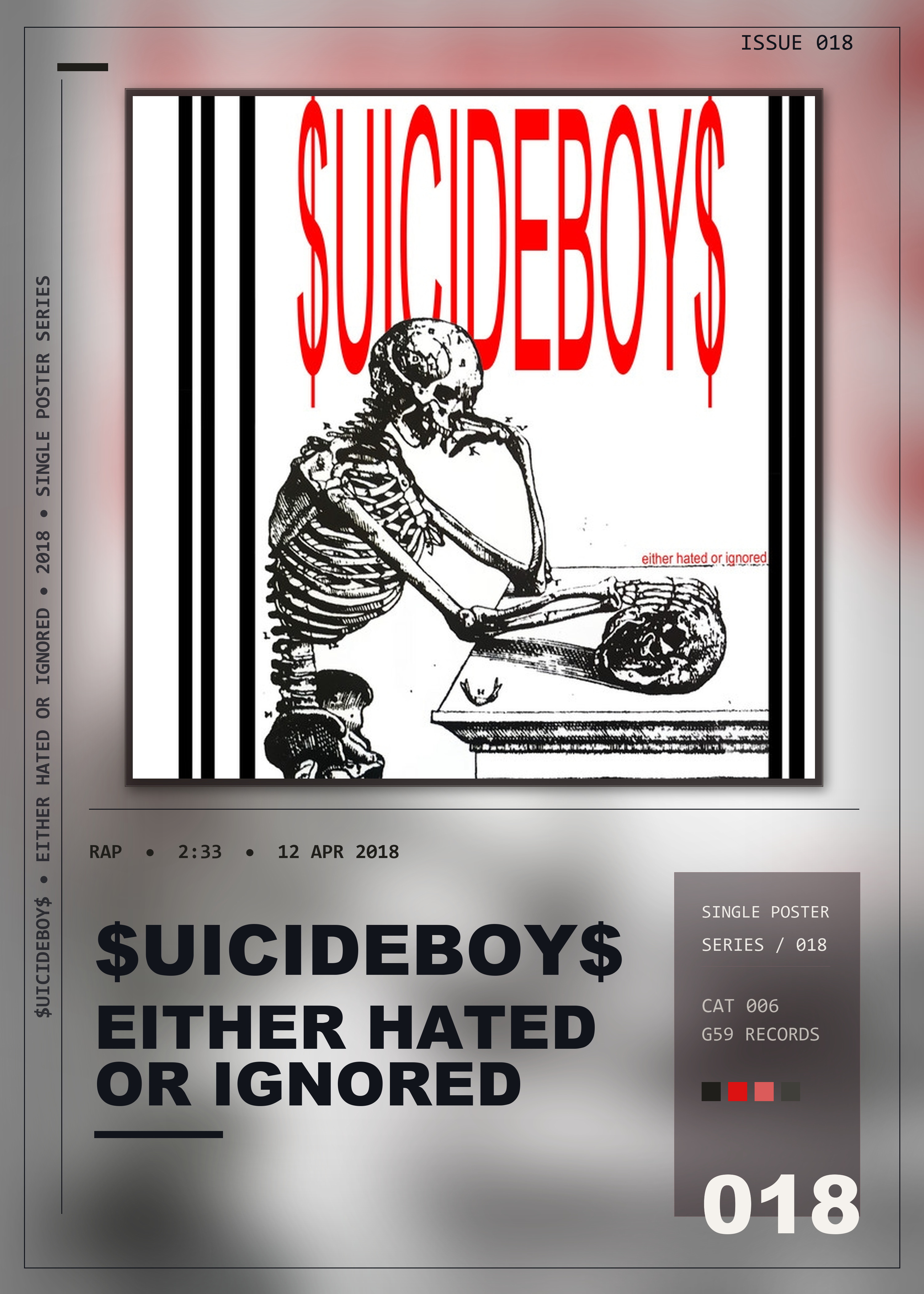 Music poster: uicideBoy - Either Hated Or Ignored