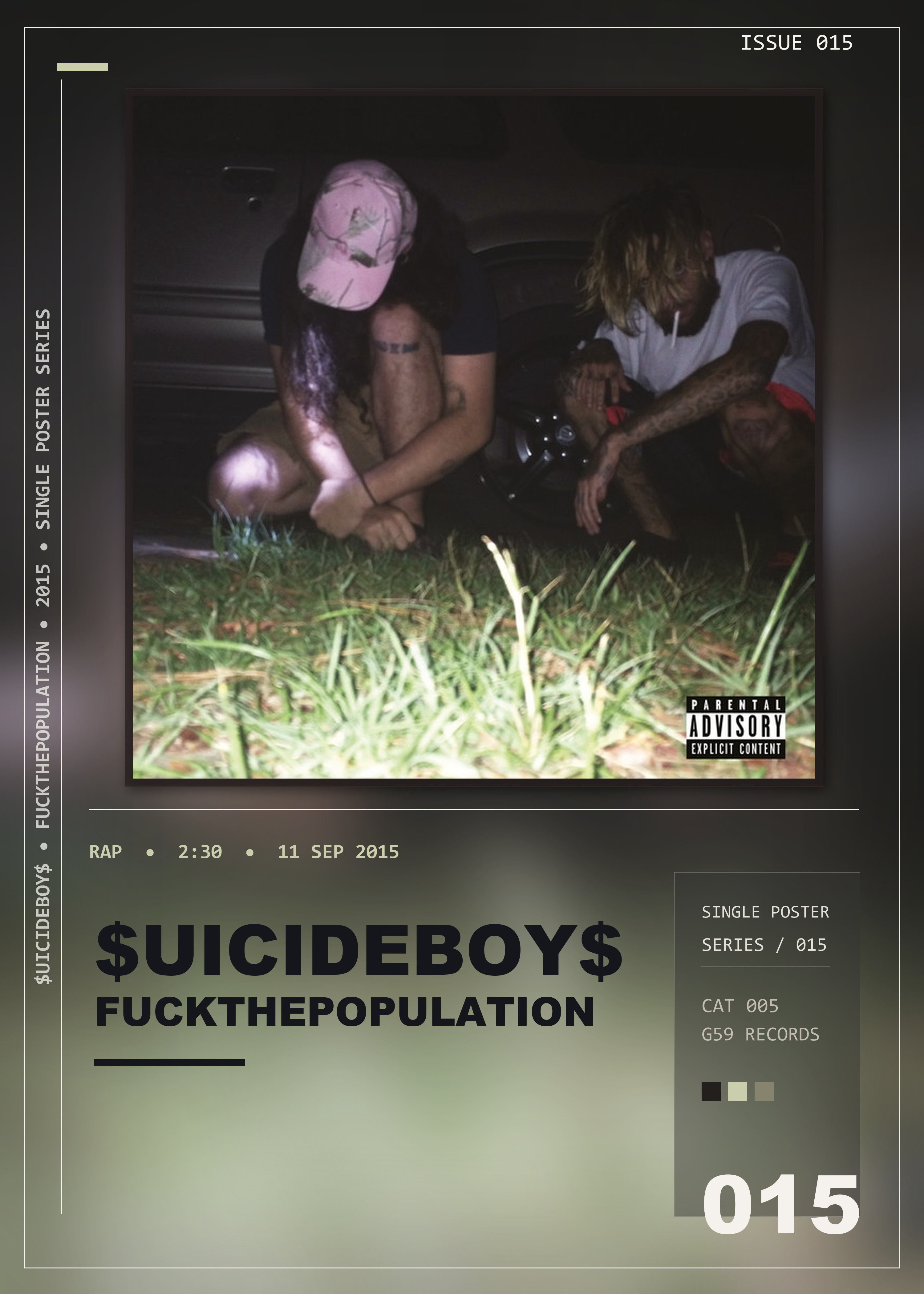 Music poster: uicideBoy - FUCKTHEPOPULATION