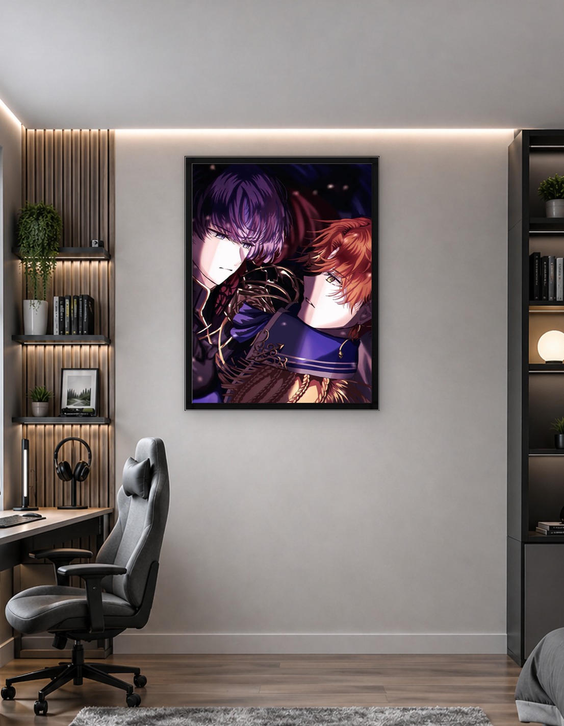 Anime-style portrait of two men