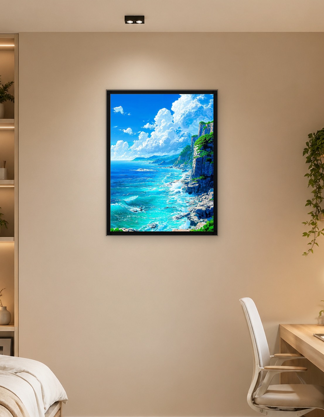 Coastal Cliffside with Azure Waters