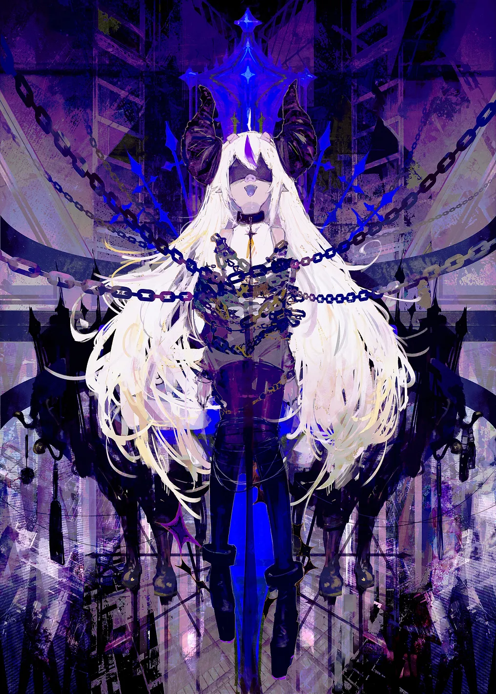 Chained Demon Girl Digital Art