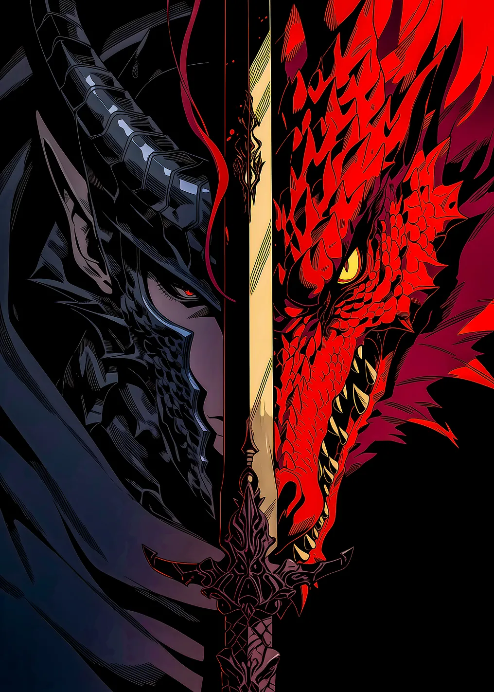 Demon and Dragon Confrontation