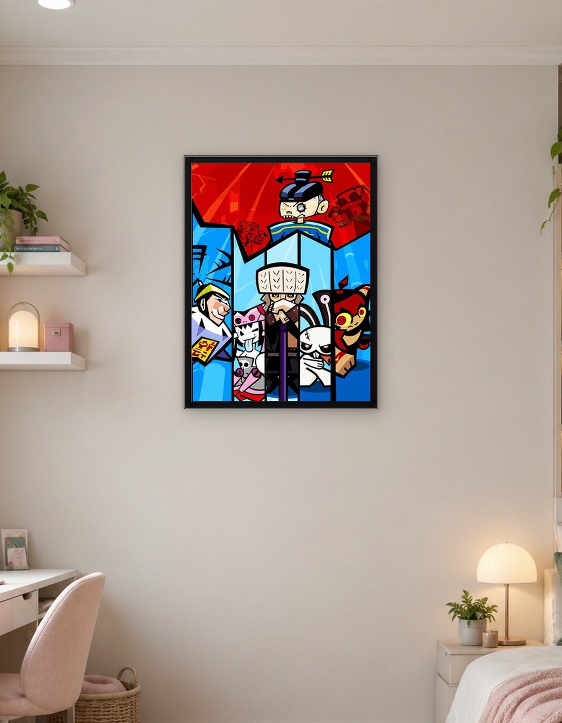 Diverse Anime-Style Characters in a Dynamic Composition