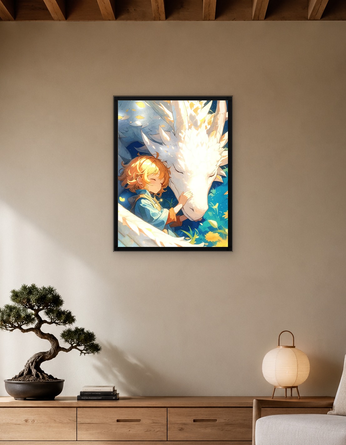 Child and Dragon in Nature