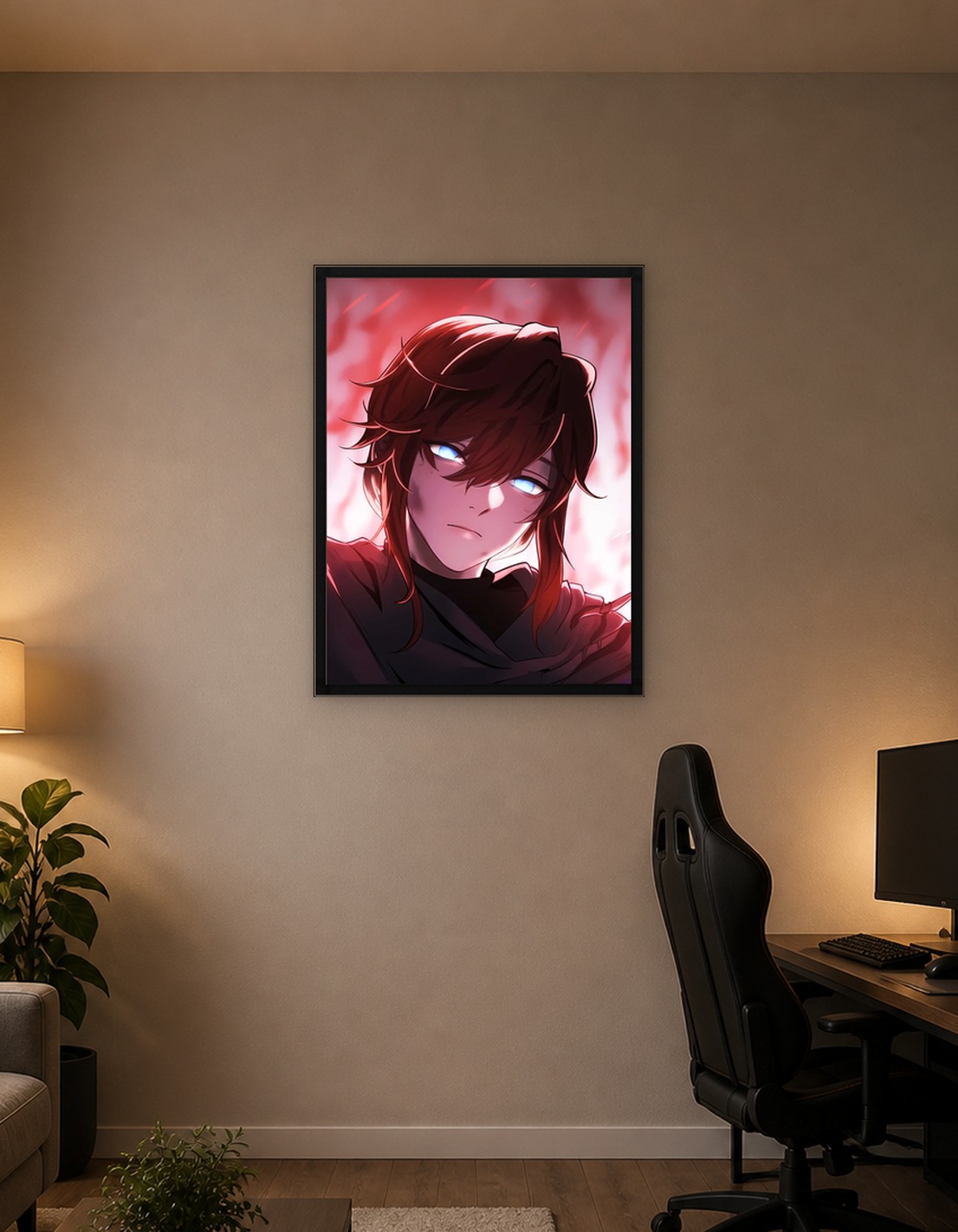 Determined Anime Character Portrait
