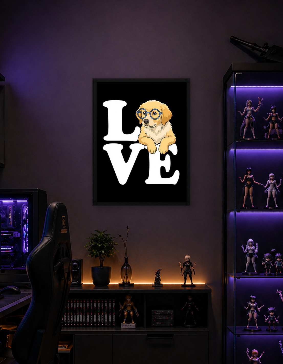 Dog Love with Glasses