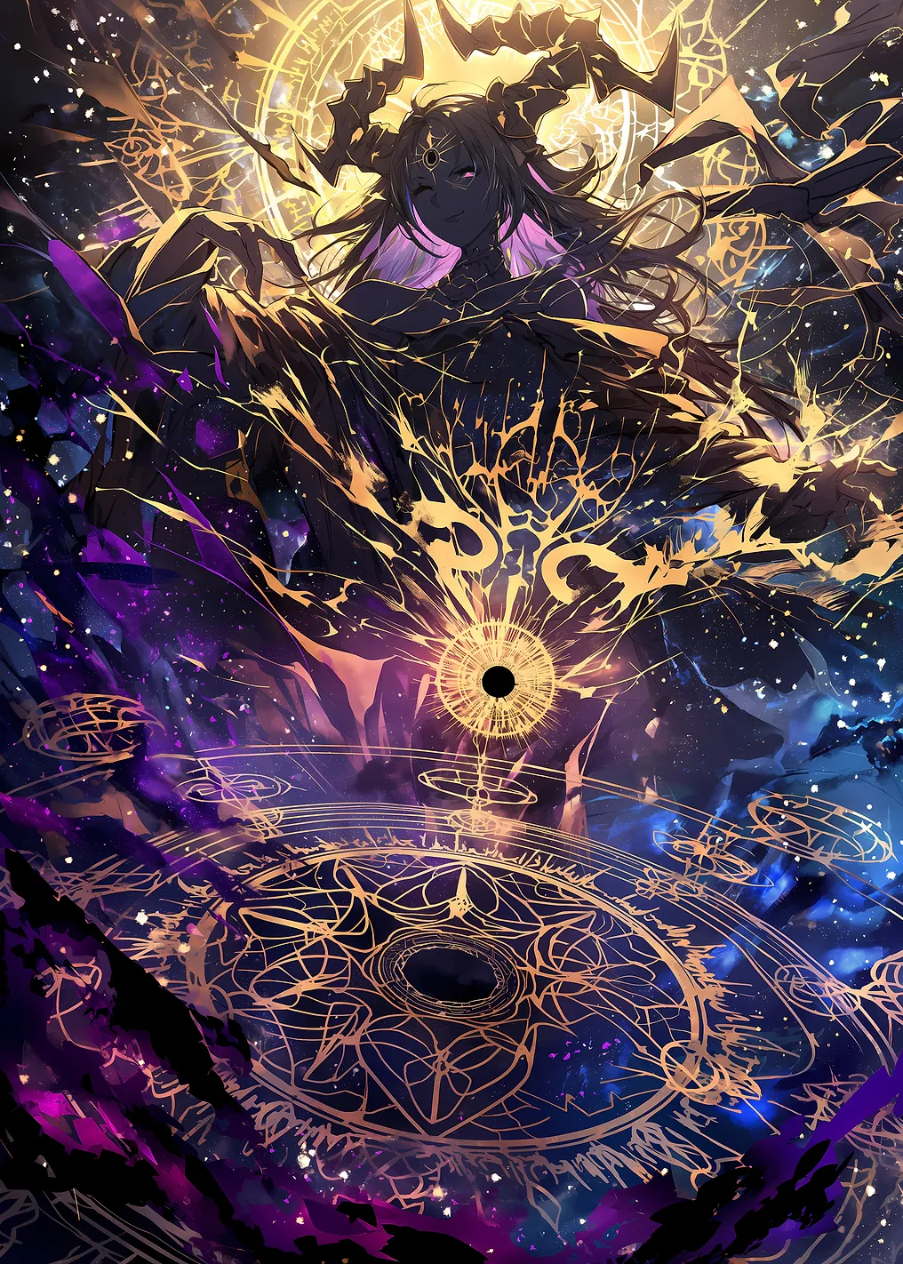 Dark Sorceress with Cosmic Energy