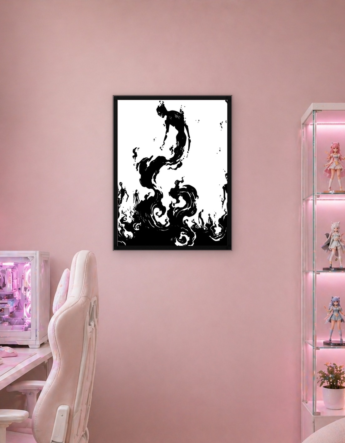 Dark Figures in Black and White