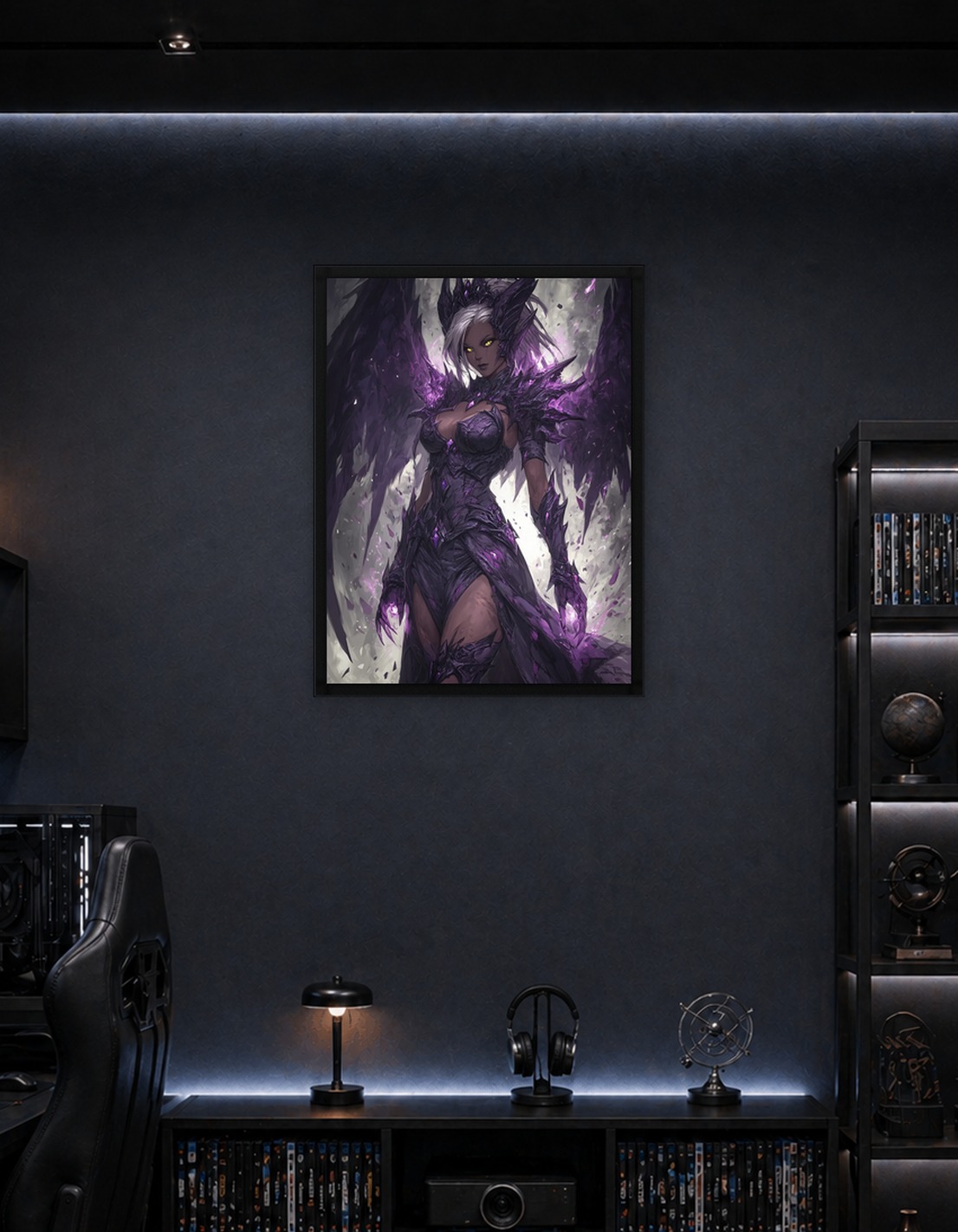 Dark Angel with Purple Accents