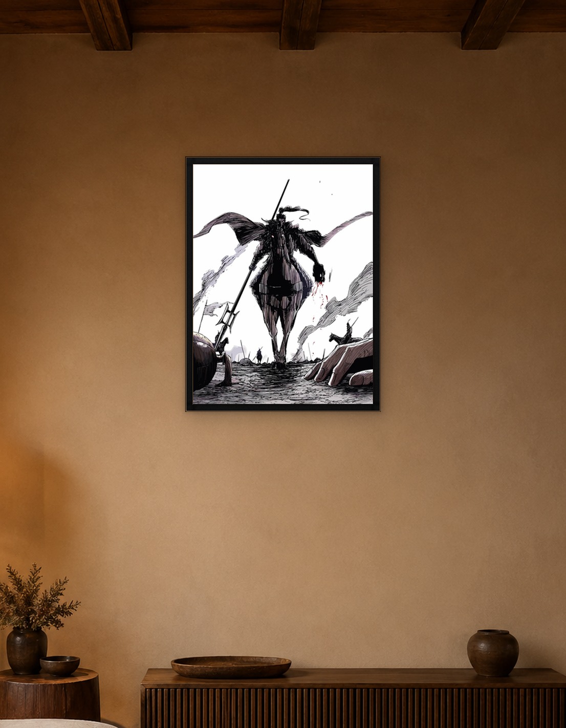Dark Warrior on Horseback