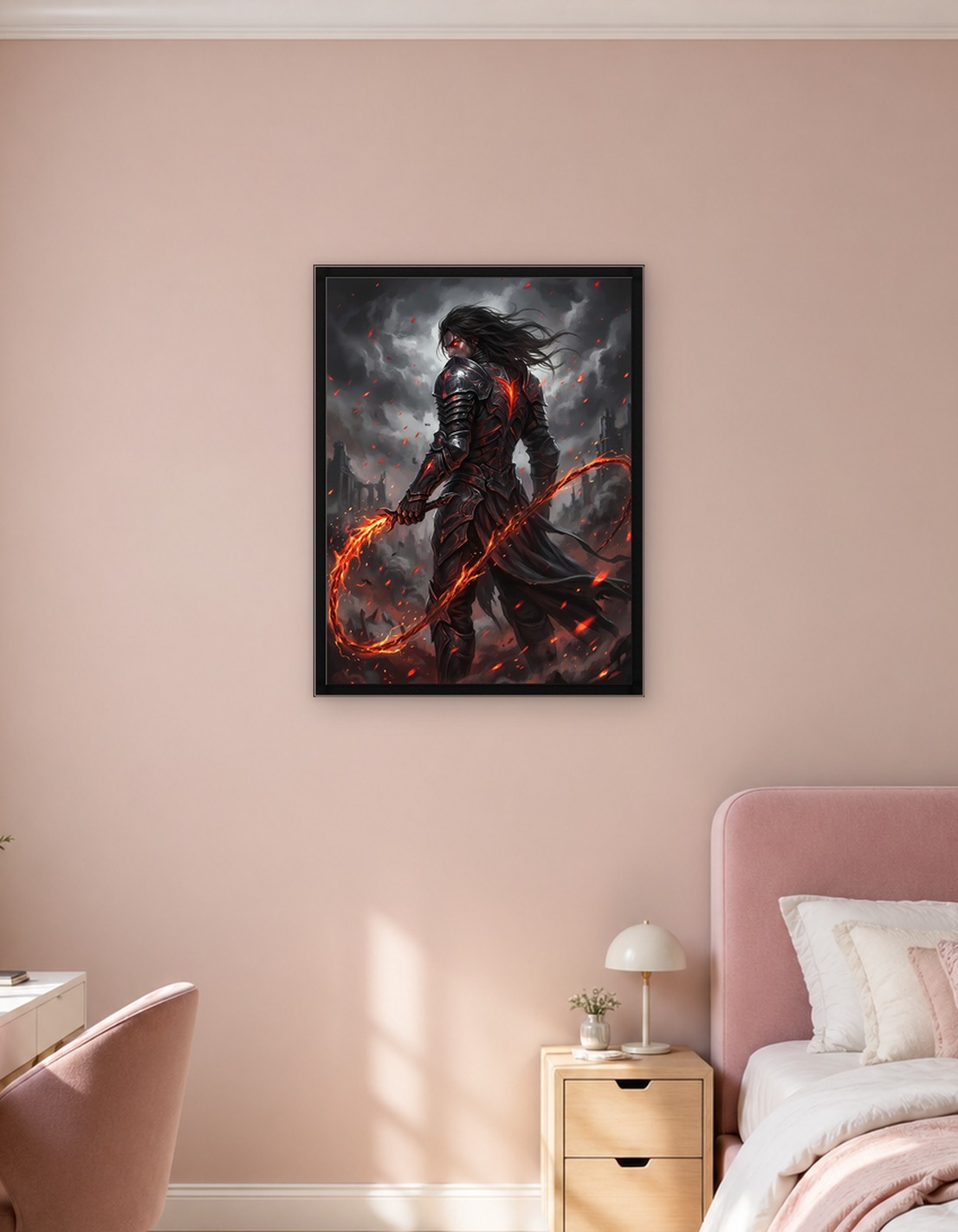Dark Knight with Fiery Whip