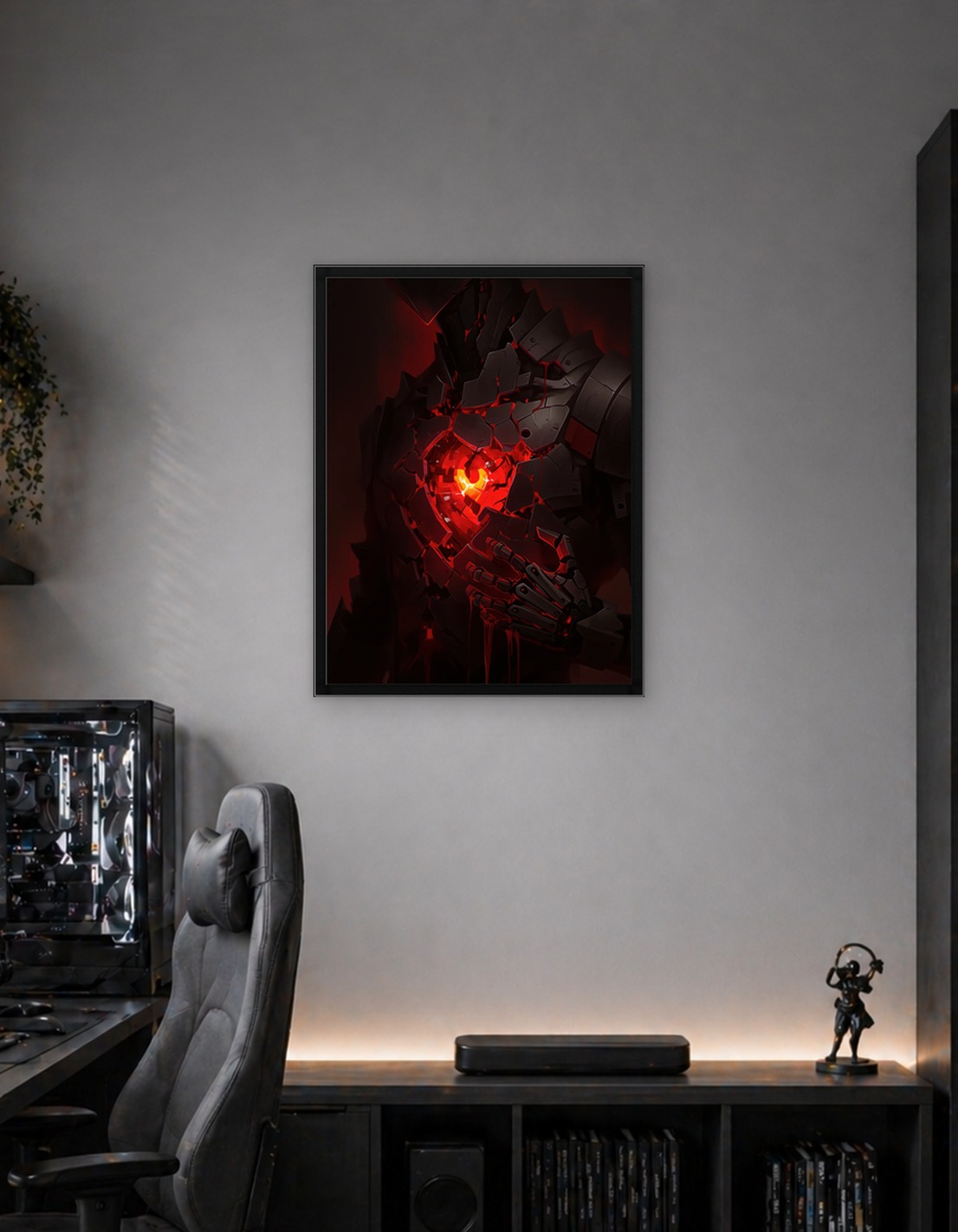 Cracked Robot with Fiery Core