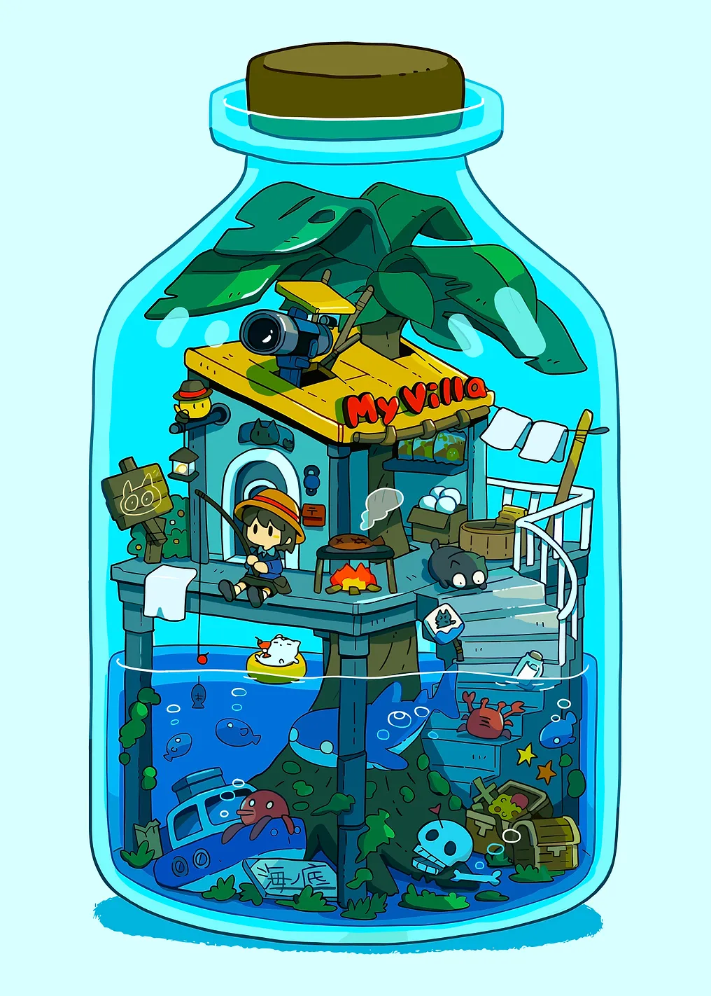 Cozy Mini Island Life – Villa in a Bottle