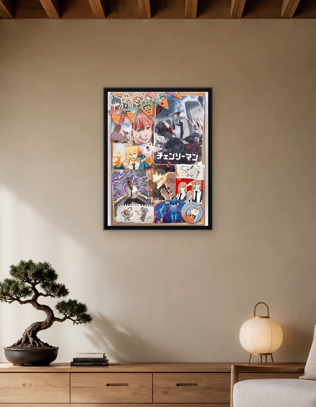 Chainsaw Man Memory Cork Board