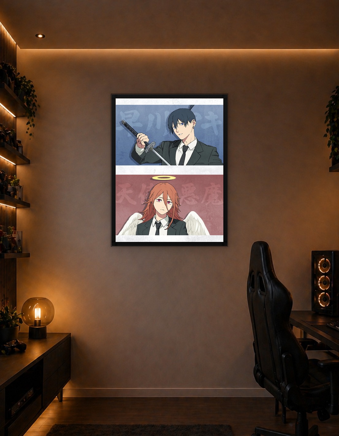 Chainsaw Man: Aki and Angel's Dual Portraits